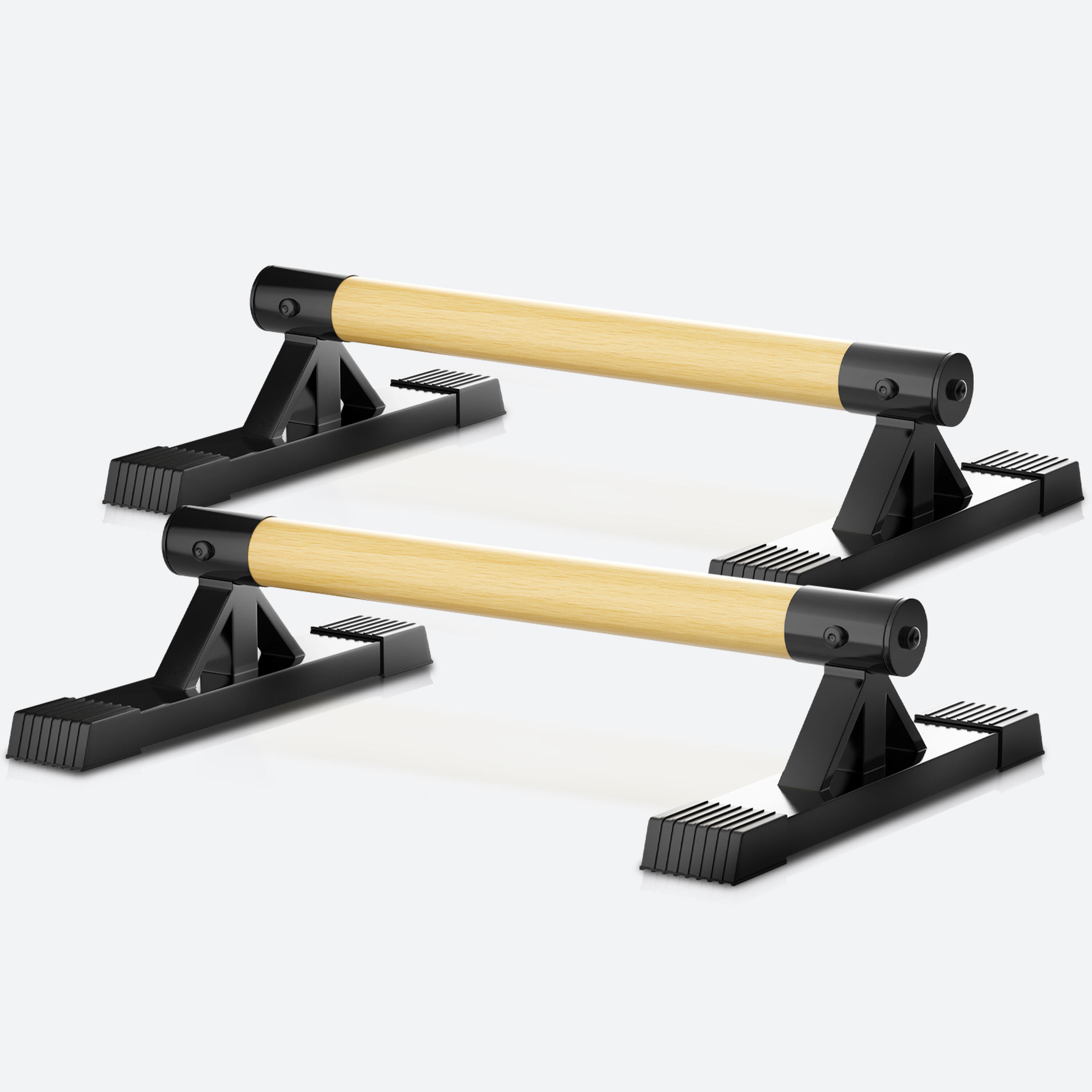 Parallettes drewno i stal ergonomiczne uchwyty push up i handstand 500 kg