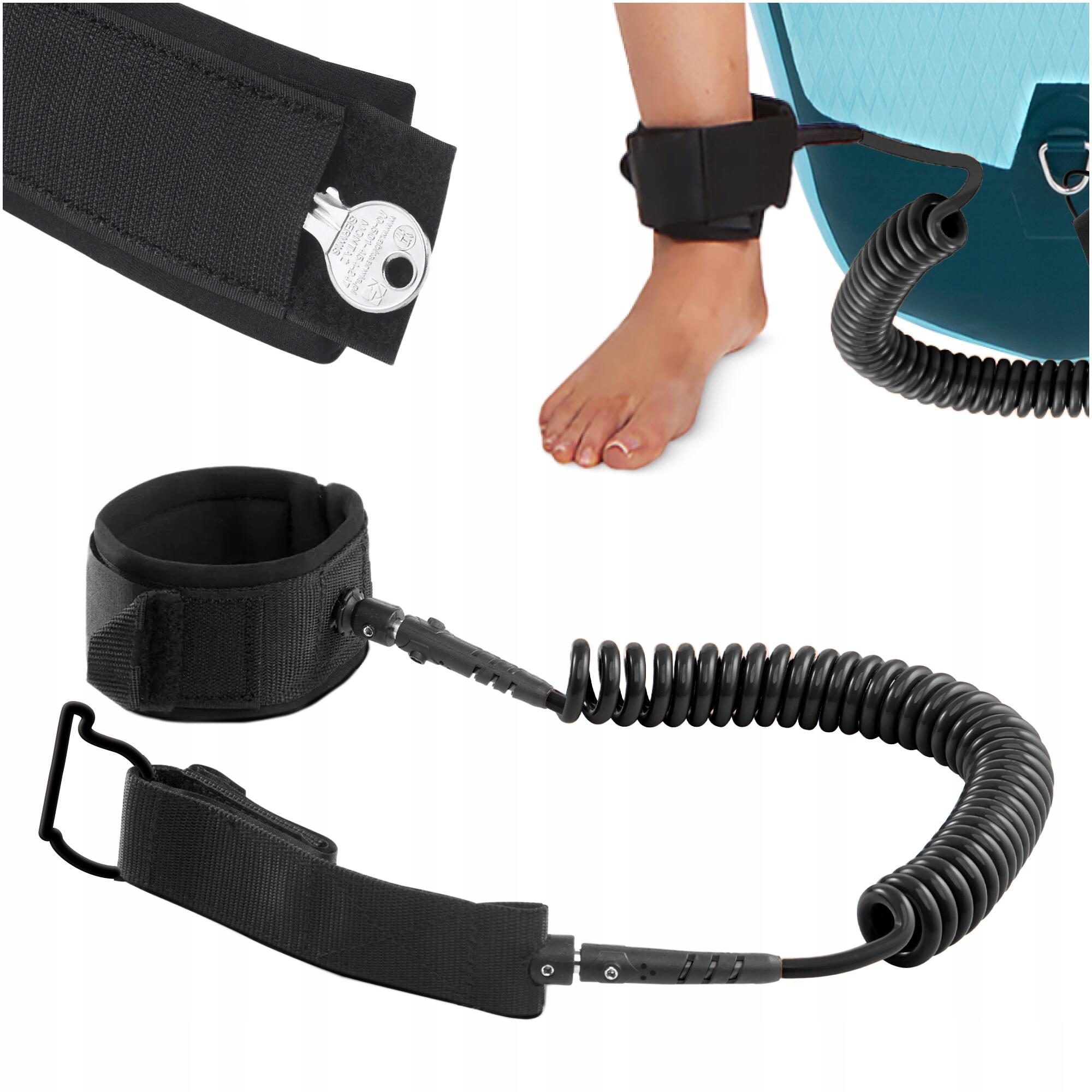 Linka bezpieczeństwa do deski SUP TSUNAMI Leash sprężynowa