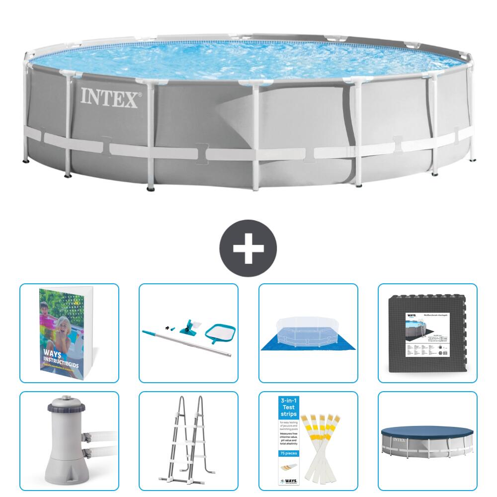 INTEX Basen Prism Frame Okrągły - 427x107 cm - 9-częściowy S565
