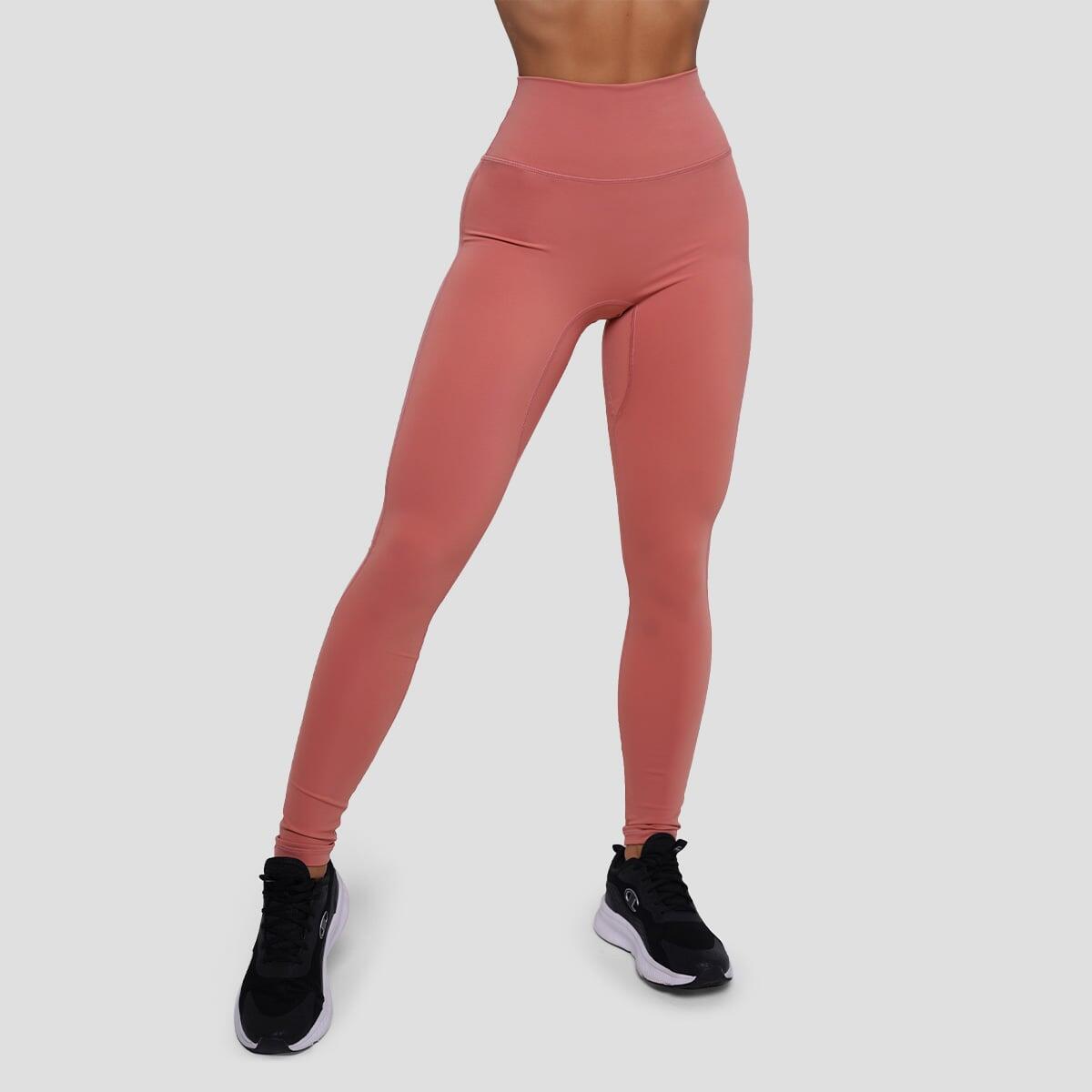 Legginsy damskie functional training z wysokim stanem łososiowe FIT