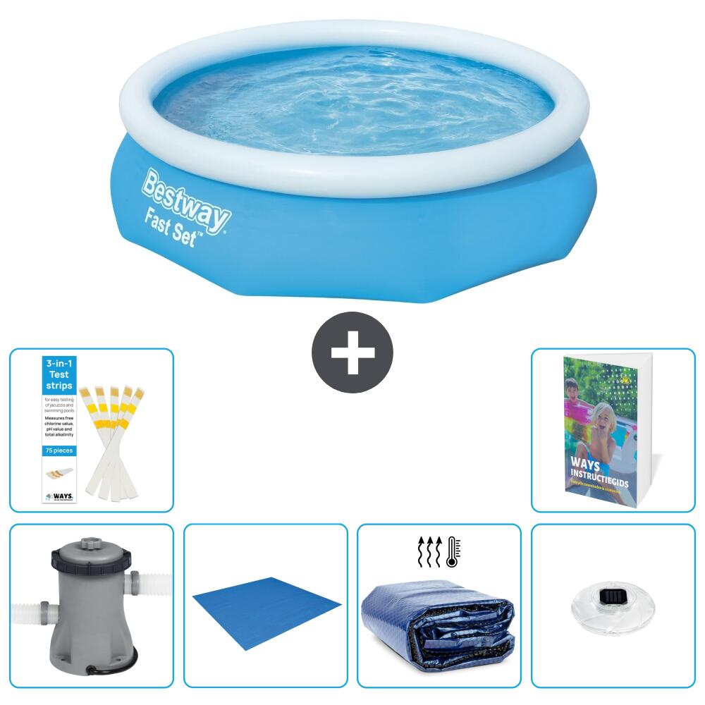 BESTWAY Basen Fast Set Okrągły - 305x76 cm - 7-częściowy S272