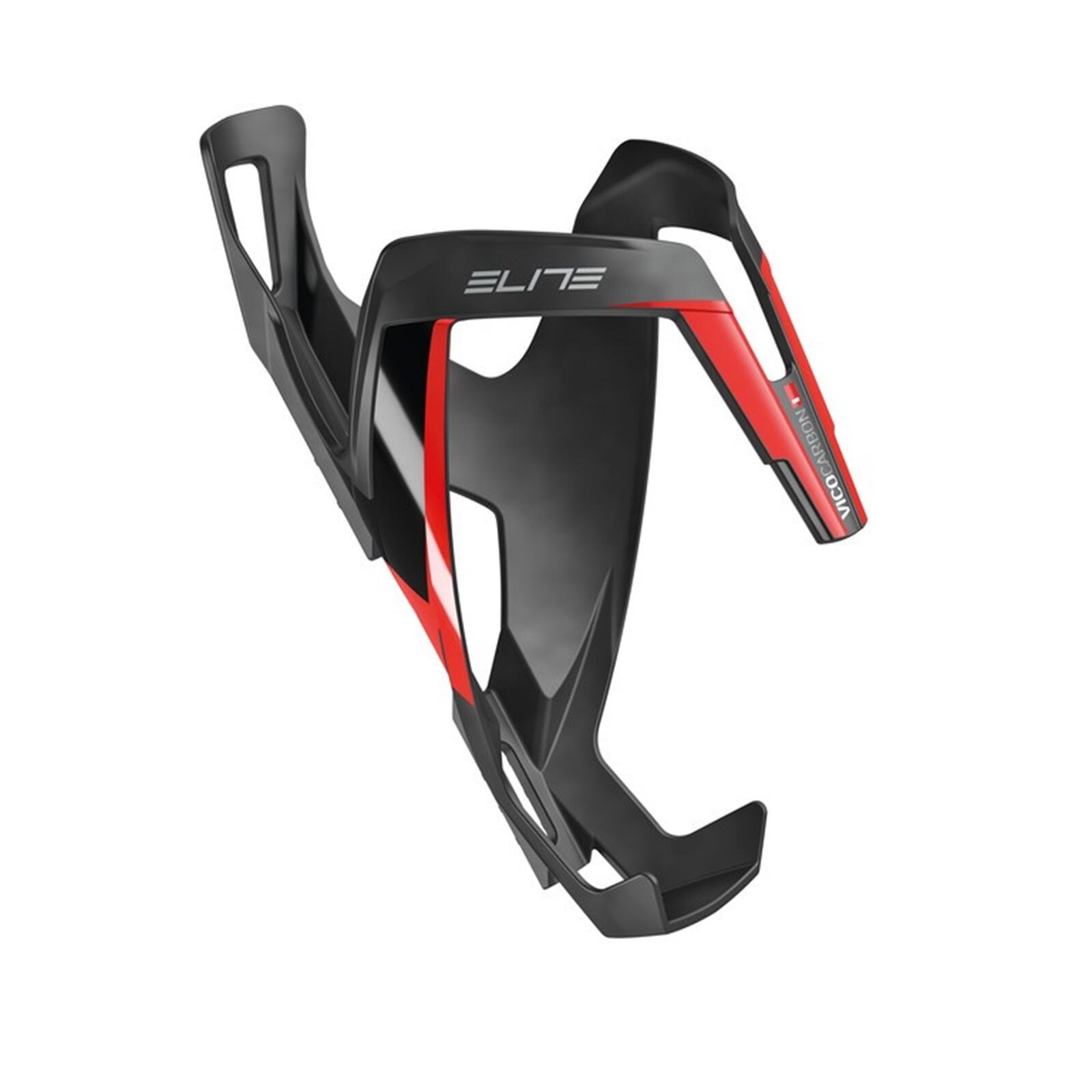 Koszyk na bidon Vico Carbon  czarny/czerwony