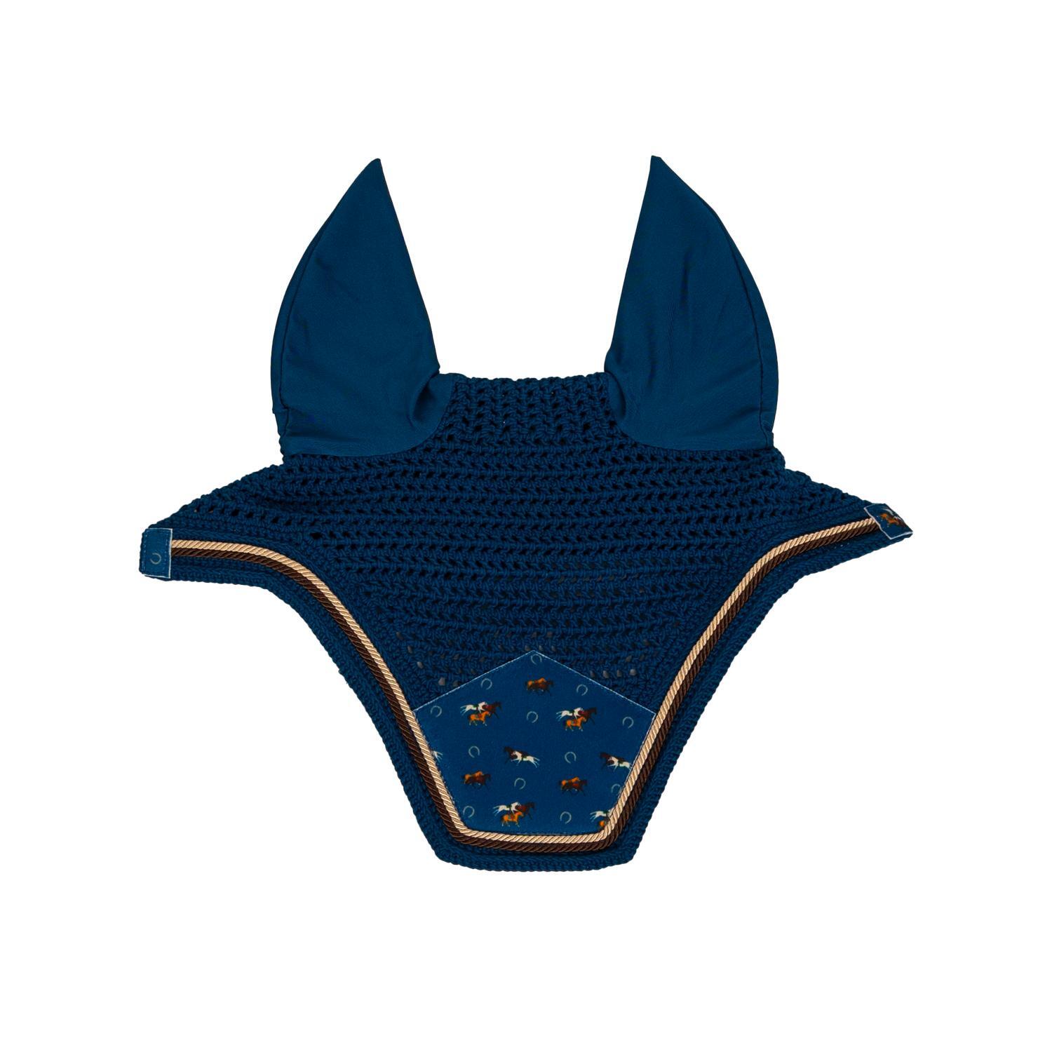 Czapka przeciw insektom dla konia z weluru Kentucky Horsewear Fly Veil Wellingto