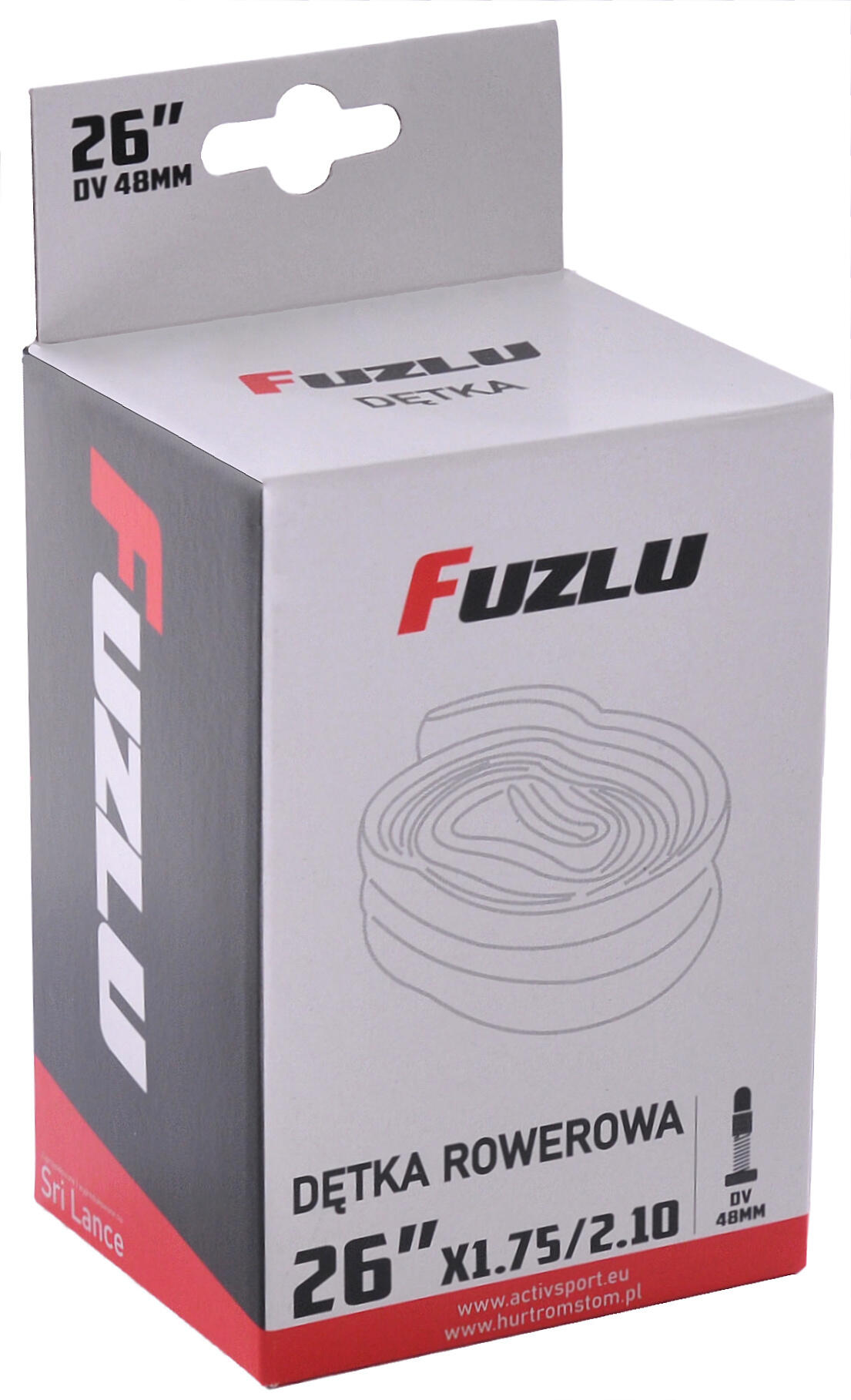 Dętka rowerowa 26x1.75-2.125 Fuzlu zawór AV 48 mm