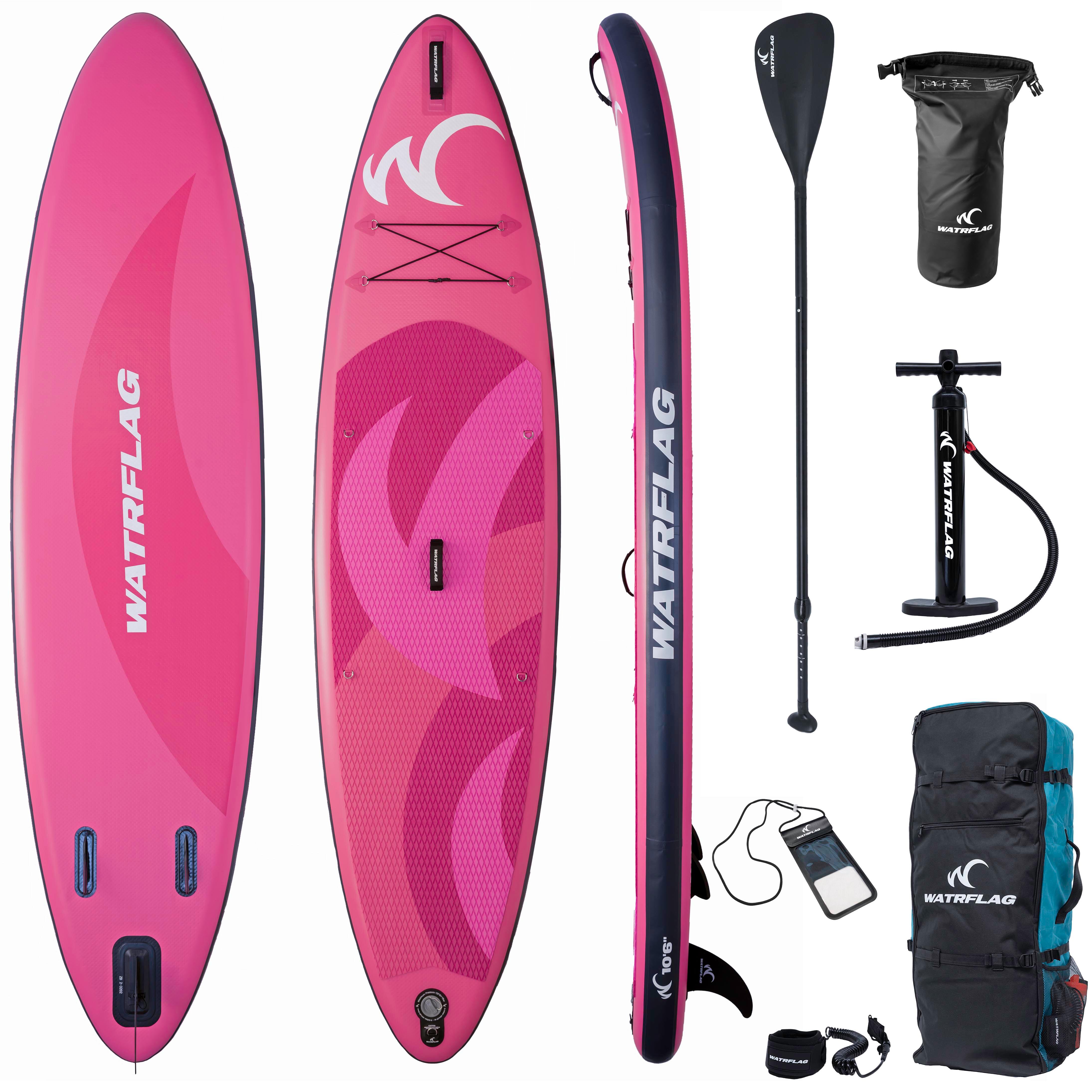 Premium Deska SUP WATRFLAG Glide Pink 10'6 ALLROUND + EXTRA Bag Pack