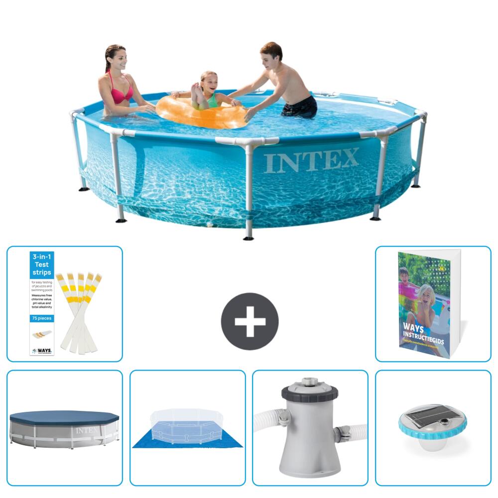 INTEX Basen ze stelażem Okrągły - 305x76 cm - 7-częściowy S74
