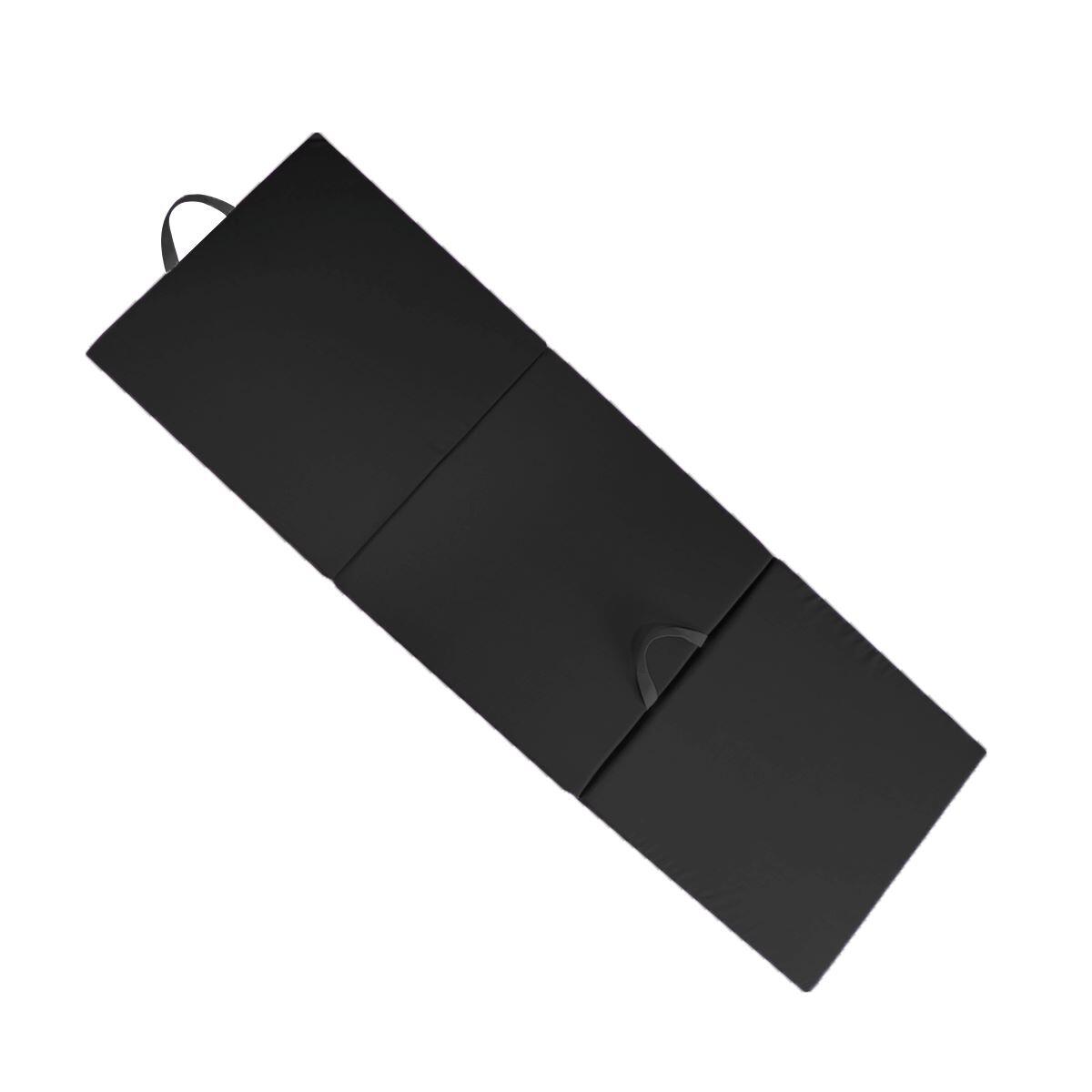 Dziecięca Gimnastyka Materac Składany Trzyczęściowy 180x60x5 cm Małpiszon Czarny