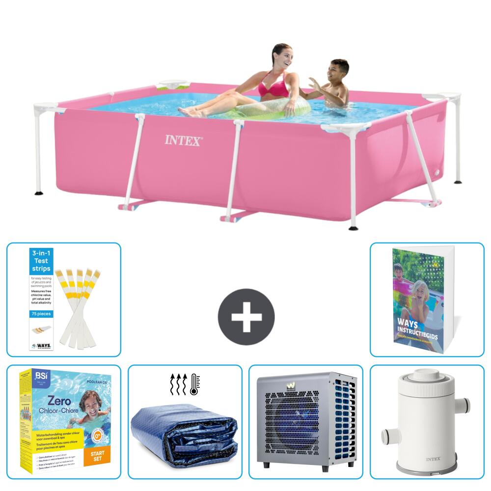 INTEX Basen ze stelażem Prostokątny - 220x150x60 cm - 7-częściowy S157