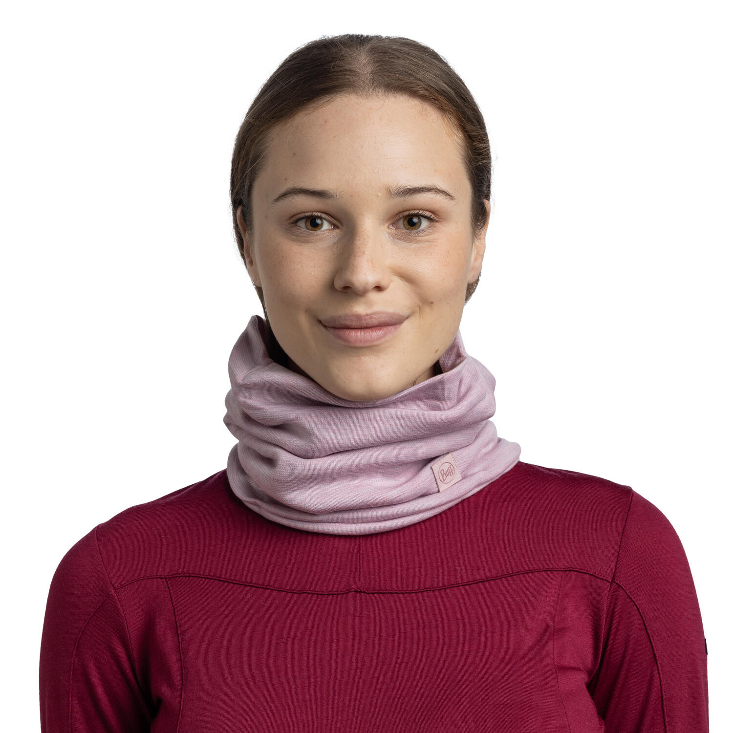Bandana BUFF MERINO HEAVYWEIGHT NECK WARMER SOLID LILAC SAND