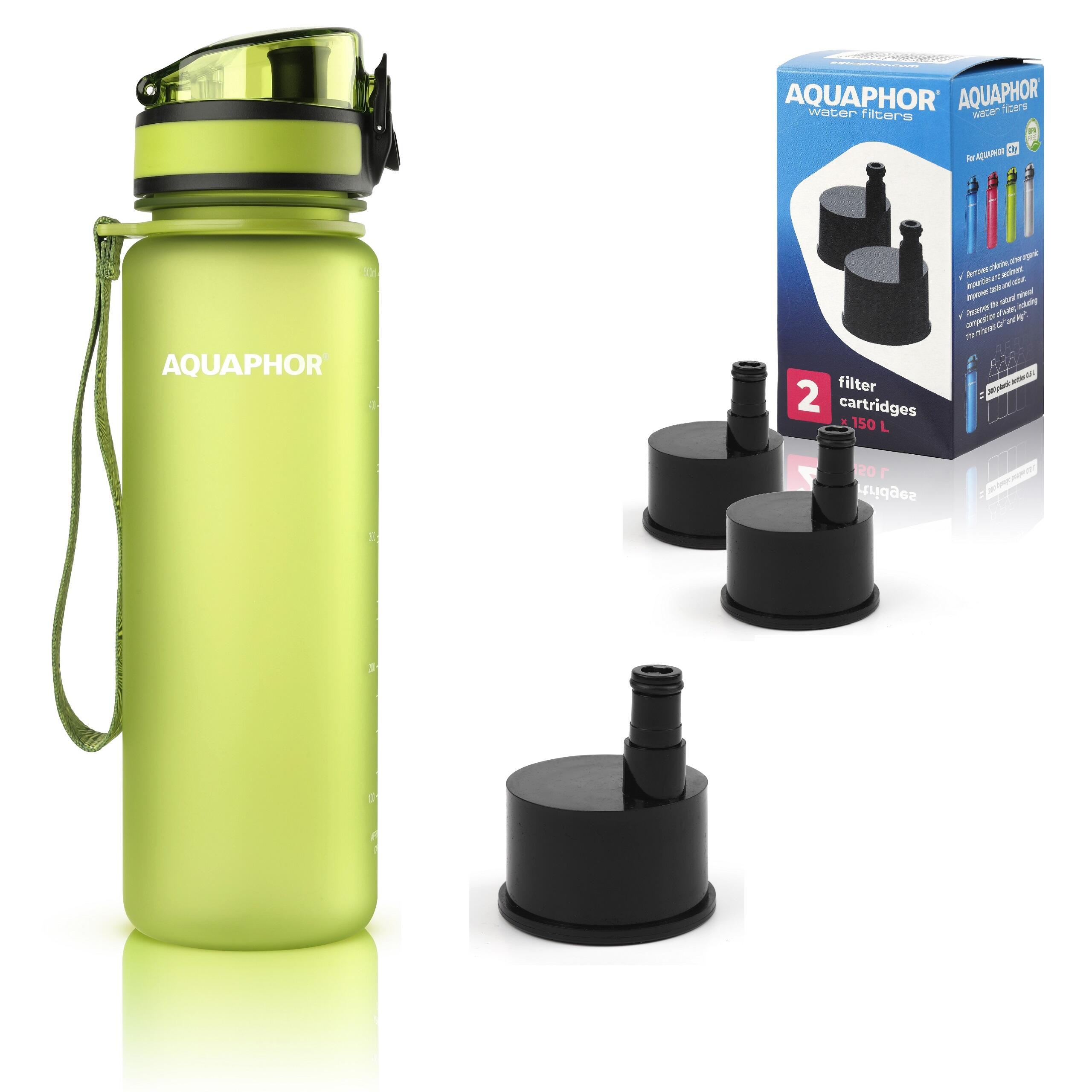 Butelka filtrująca turystyczna Aquaphor City 500 ml + 3 filtry