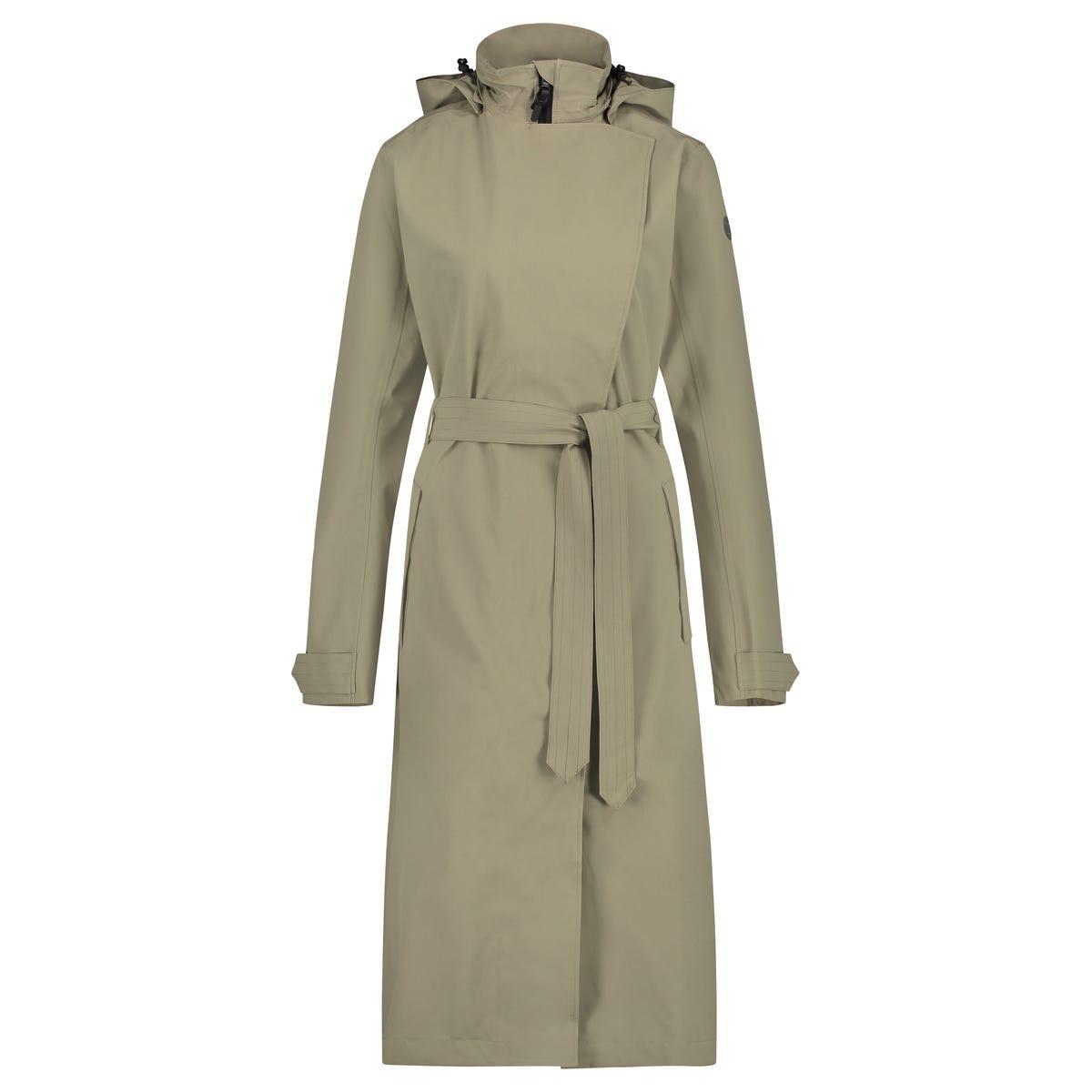 Trench Coat Long Rain Jacket Women Pistachio Green