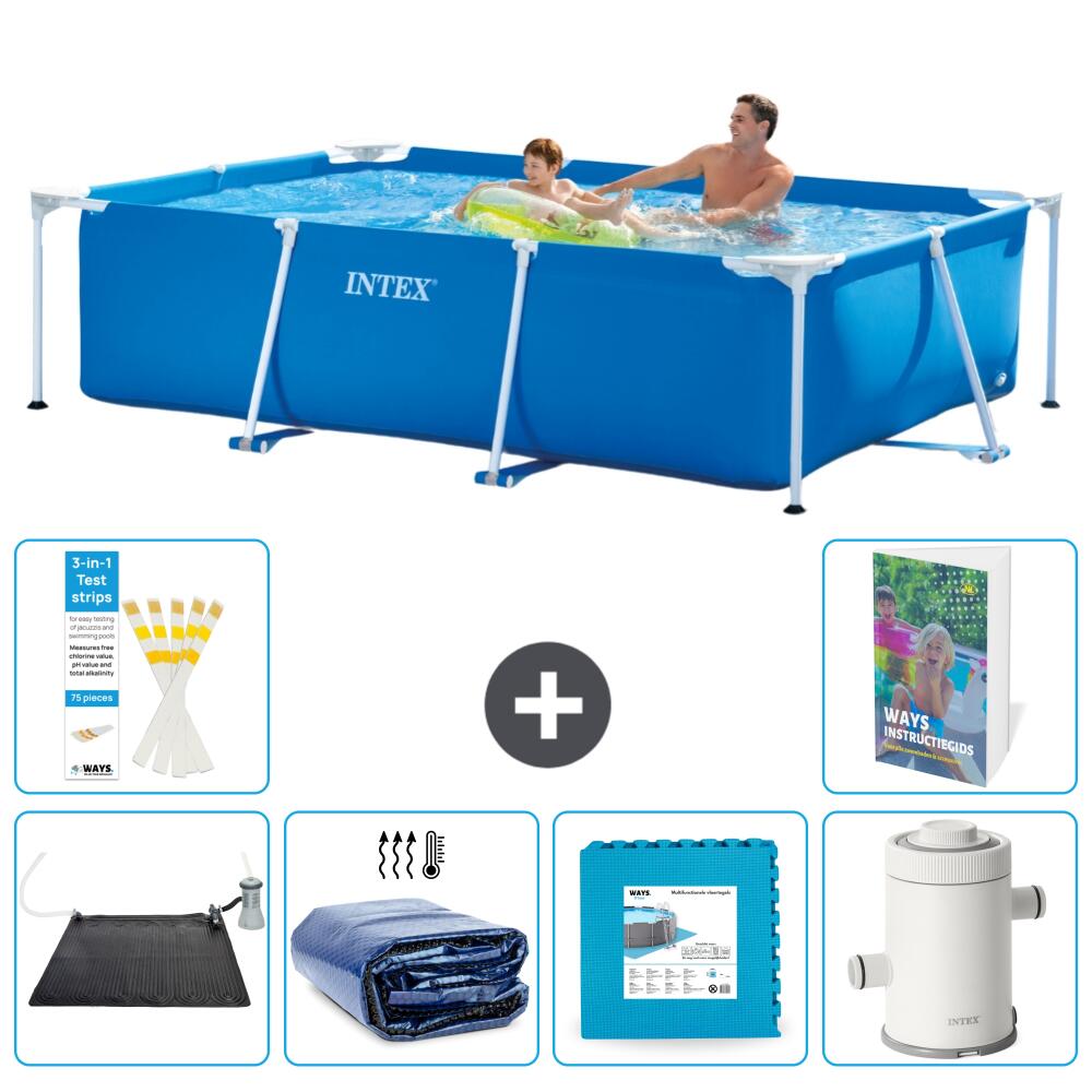 INTEX Basen ze stelażem Prostokątny - 260x160x65 cm - 7-częściowy S166