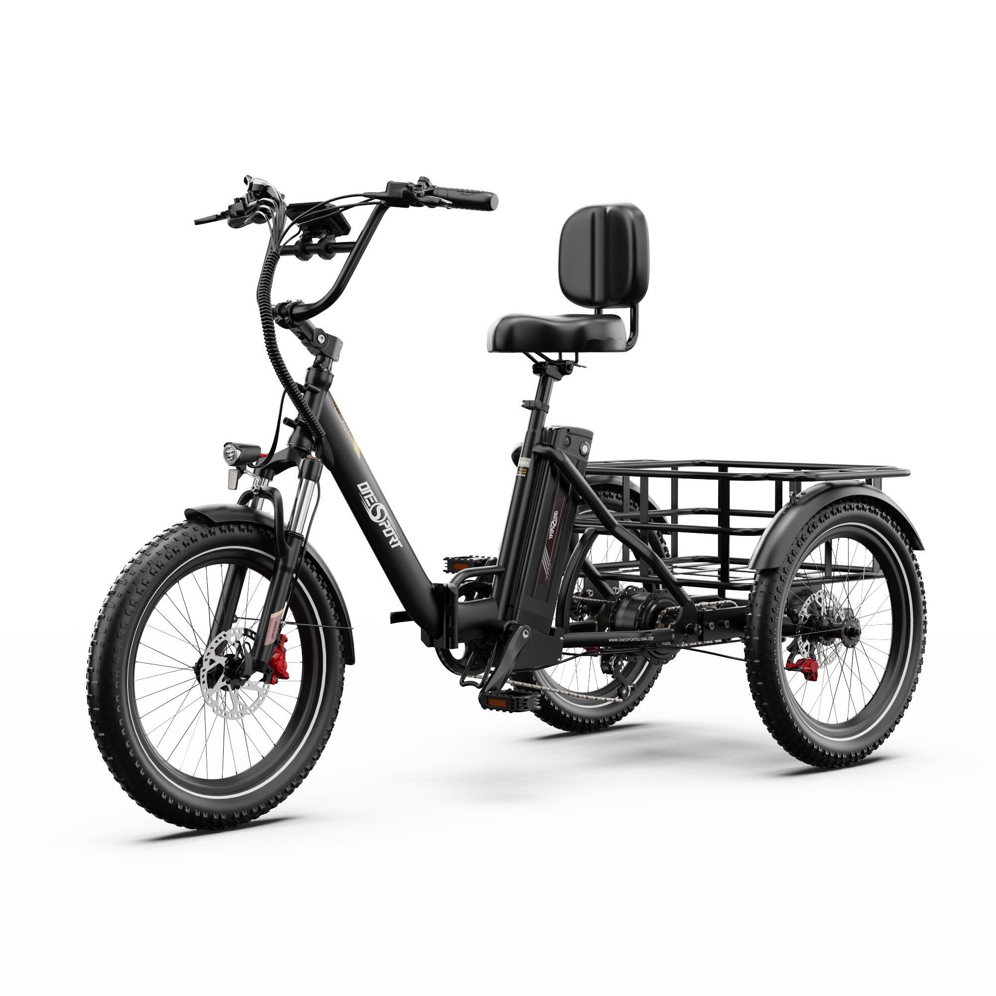 ONESPORT OT30 PRO 20 składany e-trycykl 3-kołowy bateria 48V 18Ah 7 biegów