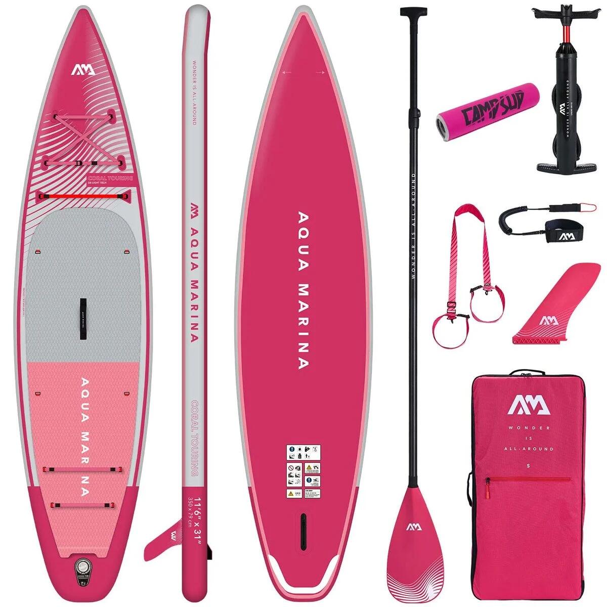 Deska SUP Aqua Marina Coral Touring RASPBERRY 11'6 BOJKA