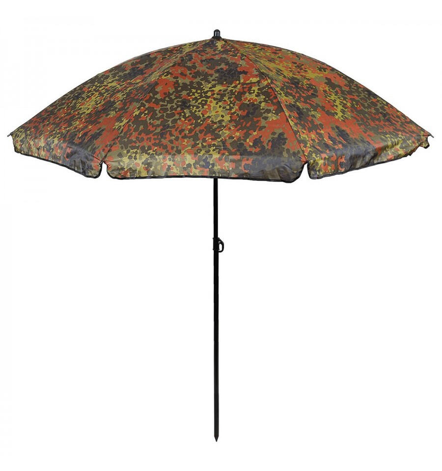 Parasol na plażę, wędkowanie, kemping, średnica 180 cm, regulowany kąt, kamuflaż