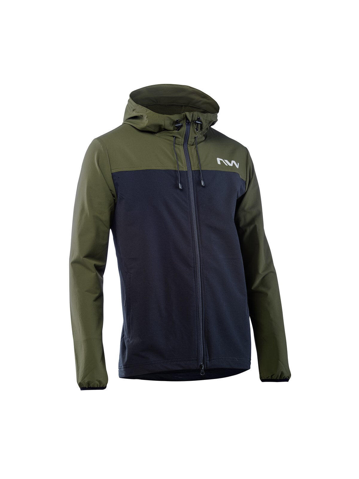 Kurtka rowerowa gravel NORTHWAVE RAMPAGE Lightshell Dwr zielono czarny