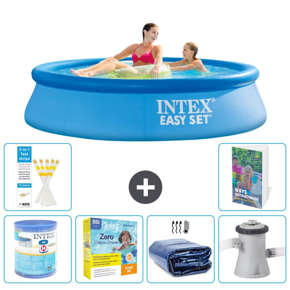 INTEX Basen Easy Set Okrągły - 244x61 cm - 7-częściowy S50
