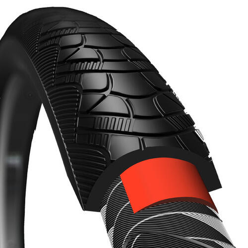 Opona Zeppelin 28 X 1.75 X 2 / 47-622 Mm Antyprzebiciowa - Czarna Z Odblaskiem