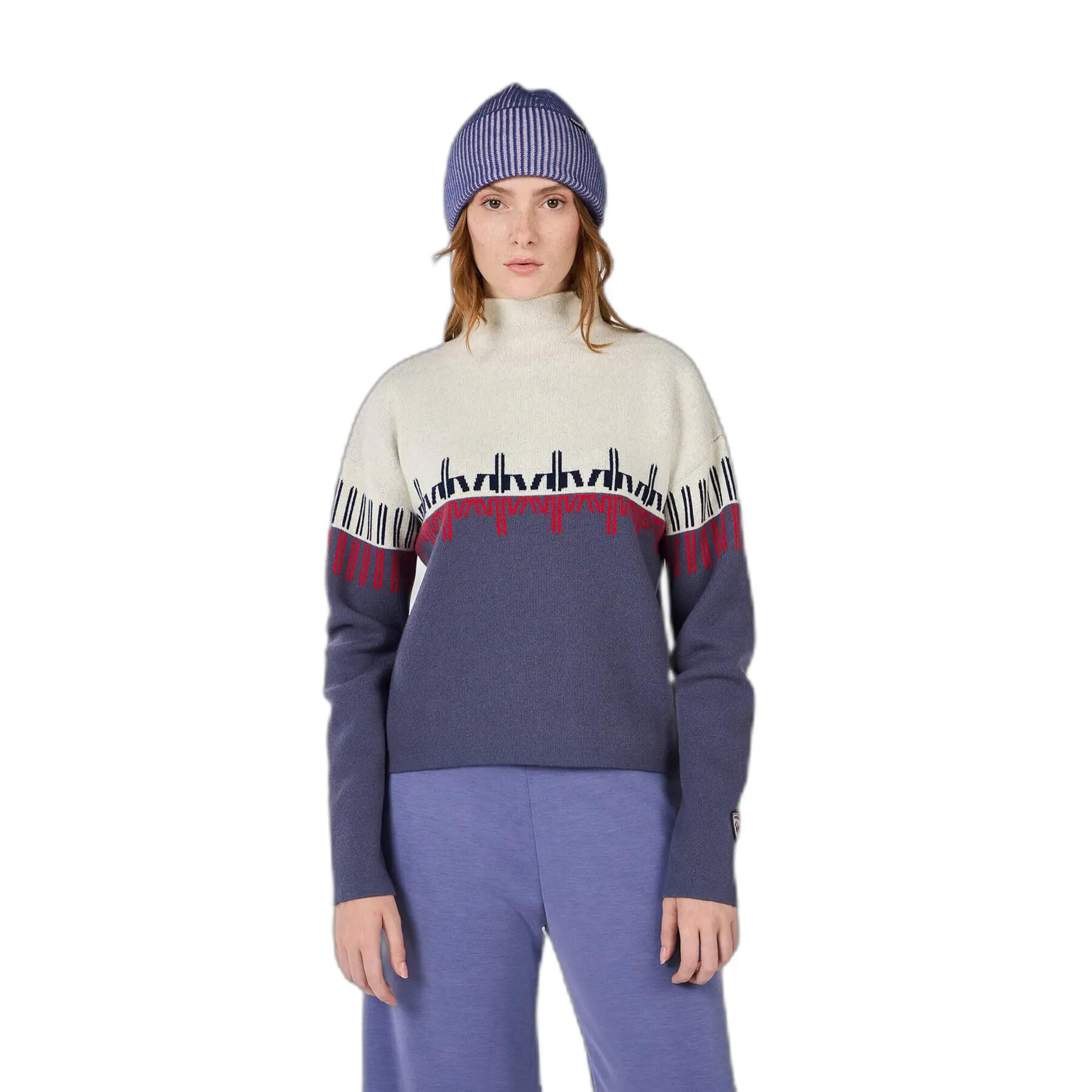 Sweter golf z wzorem dla kobiet Rossignol