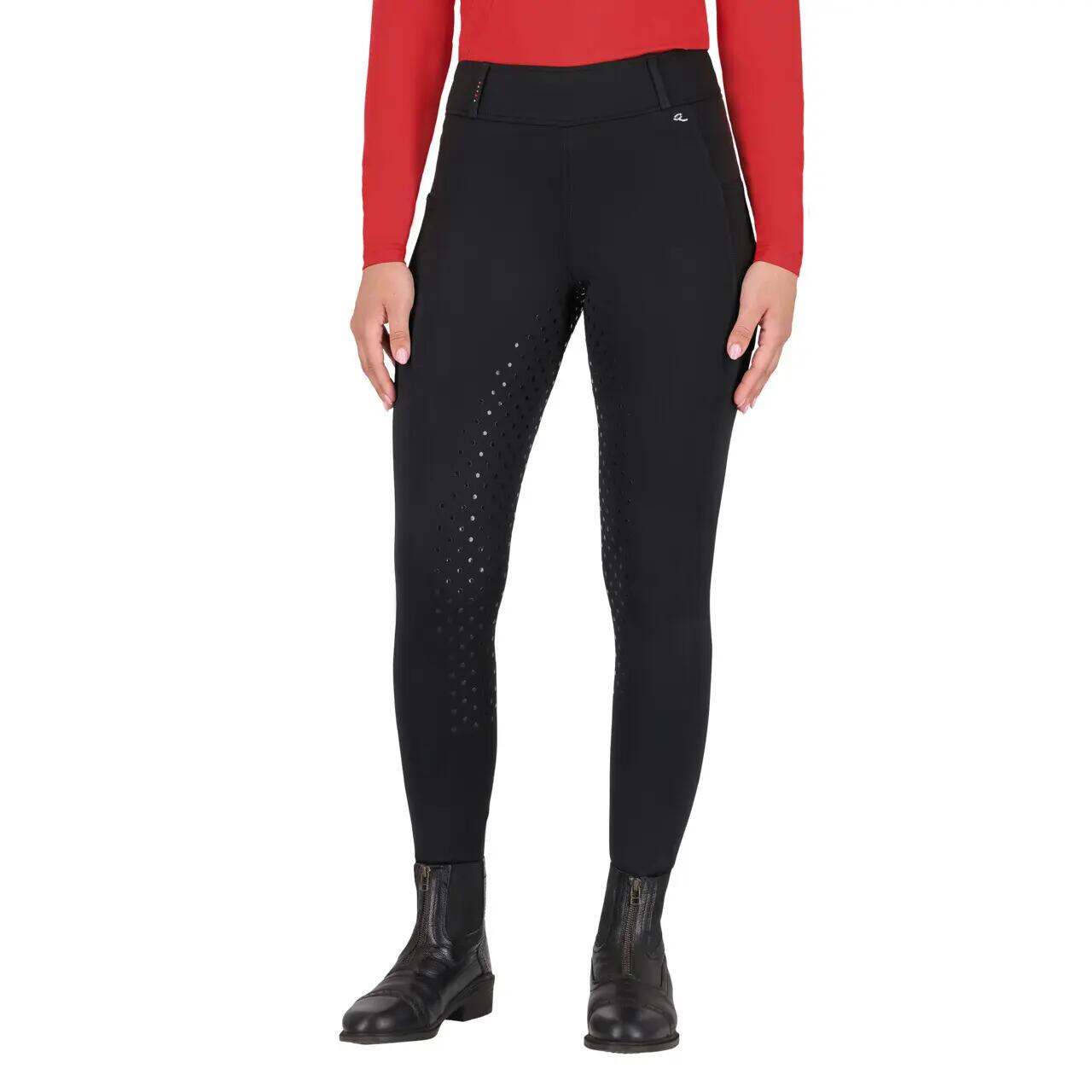Legginsy jeździeckie z pełną przyczepnością QHP Oakleigh