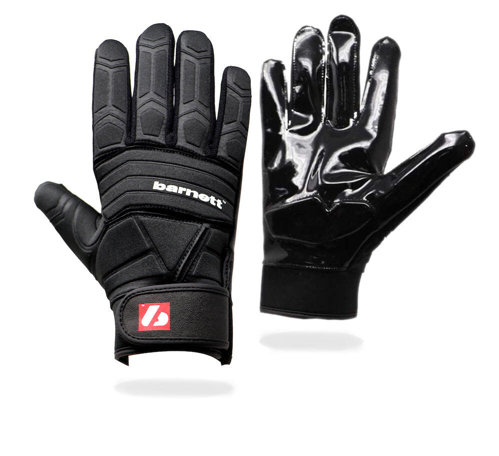 rękawice do futbolu amerykańskiego linemen pro, OL,DL, czarne FLG-03