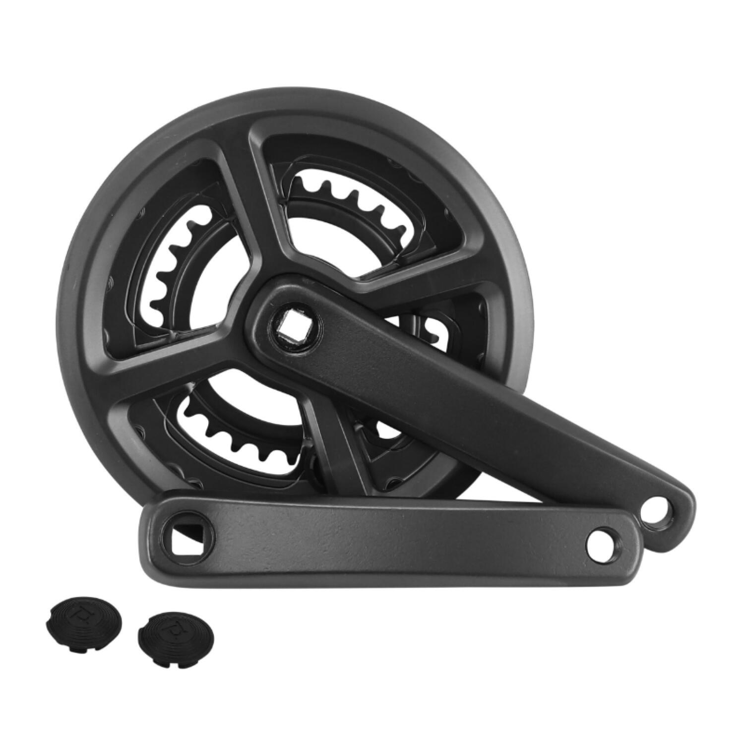Aluminiowy mechanizm korbowy z osłoną łańcucha P2R 9V