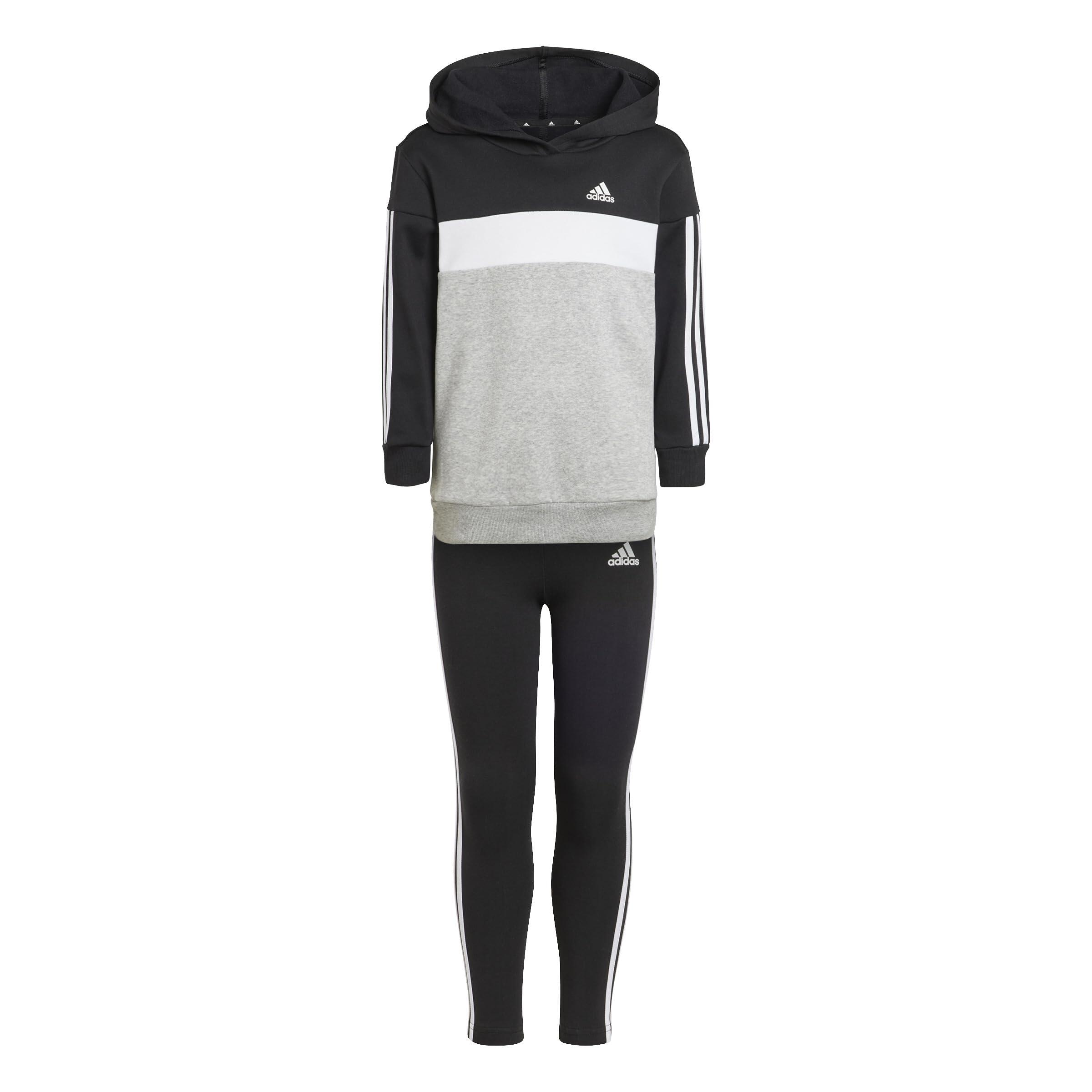 Dres adidas dziecięcy 3-Stripes Tiberio czarny szary biały