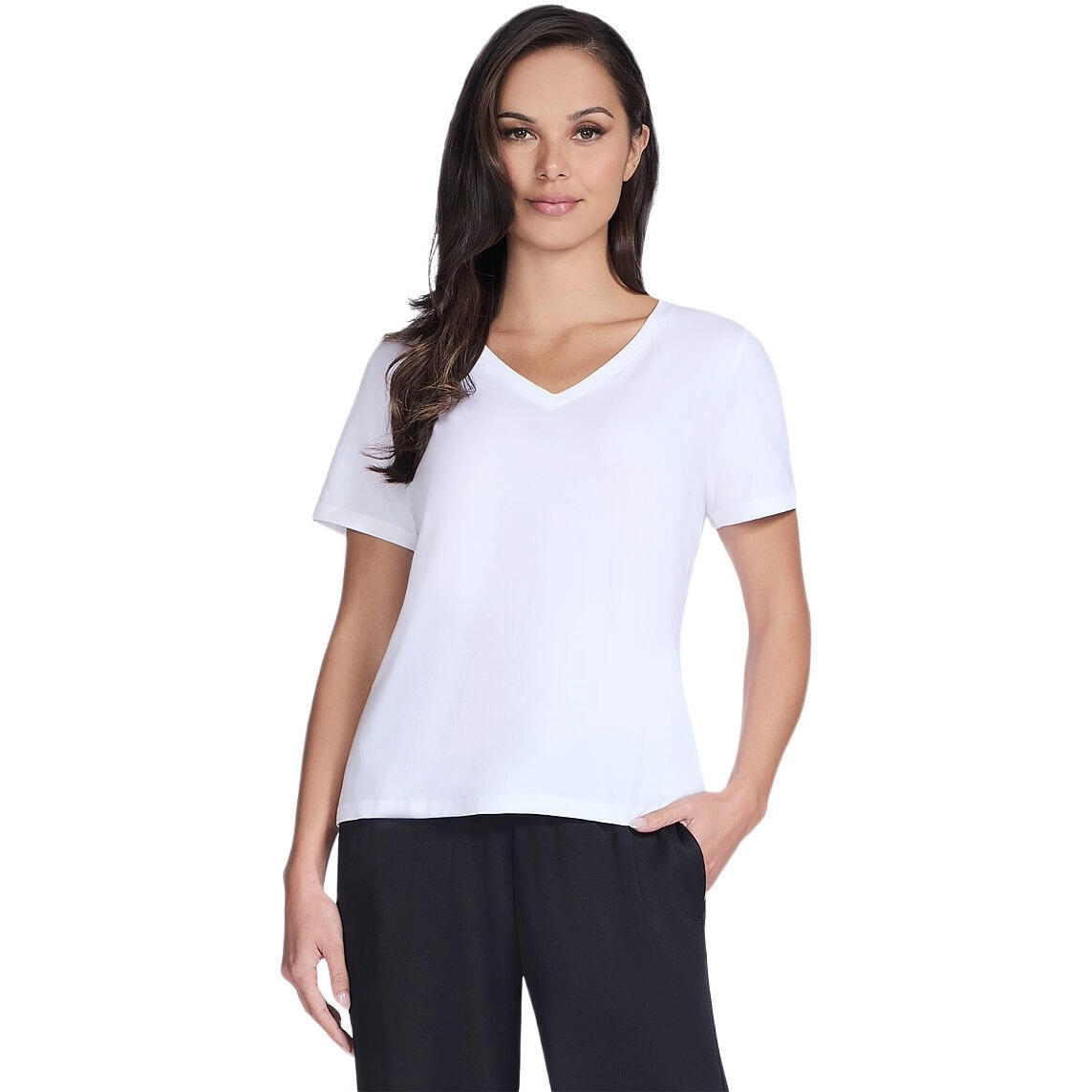 Koszulka damskie Skechers Pima V Neck Tee