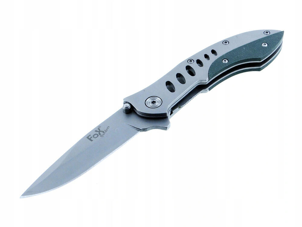 Nóż klasyczny składany turystyczny metal green