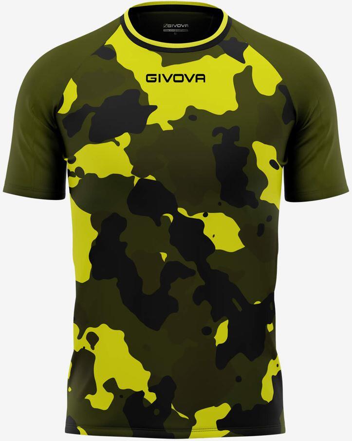 T-shirt męski Givova Army Military-żółty Zielony