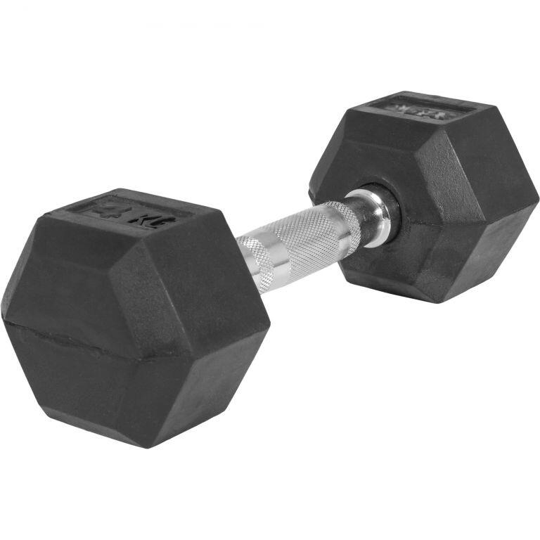 Hantla HEX 4 kg sześciokątna żeliwna gumowana Gorilla Sports