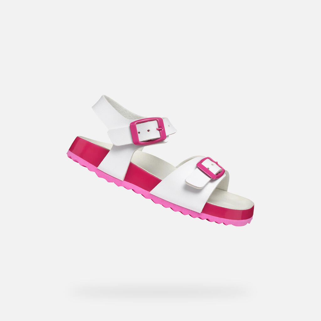 Sandały GEOX J ADRIEL GIRL Biały