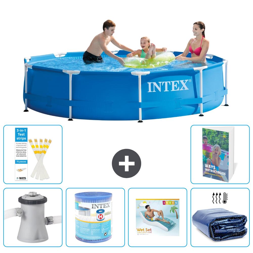 INTEX Basen ze stelażem Okrągły - 305x76 cm - 7-częściowy S347