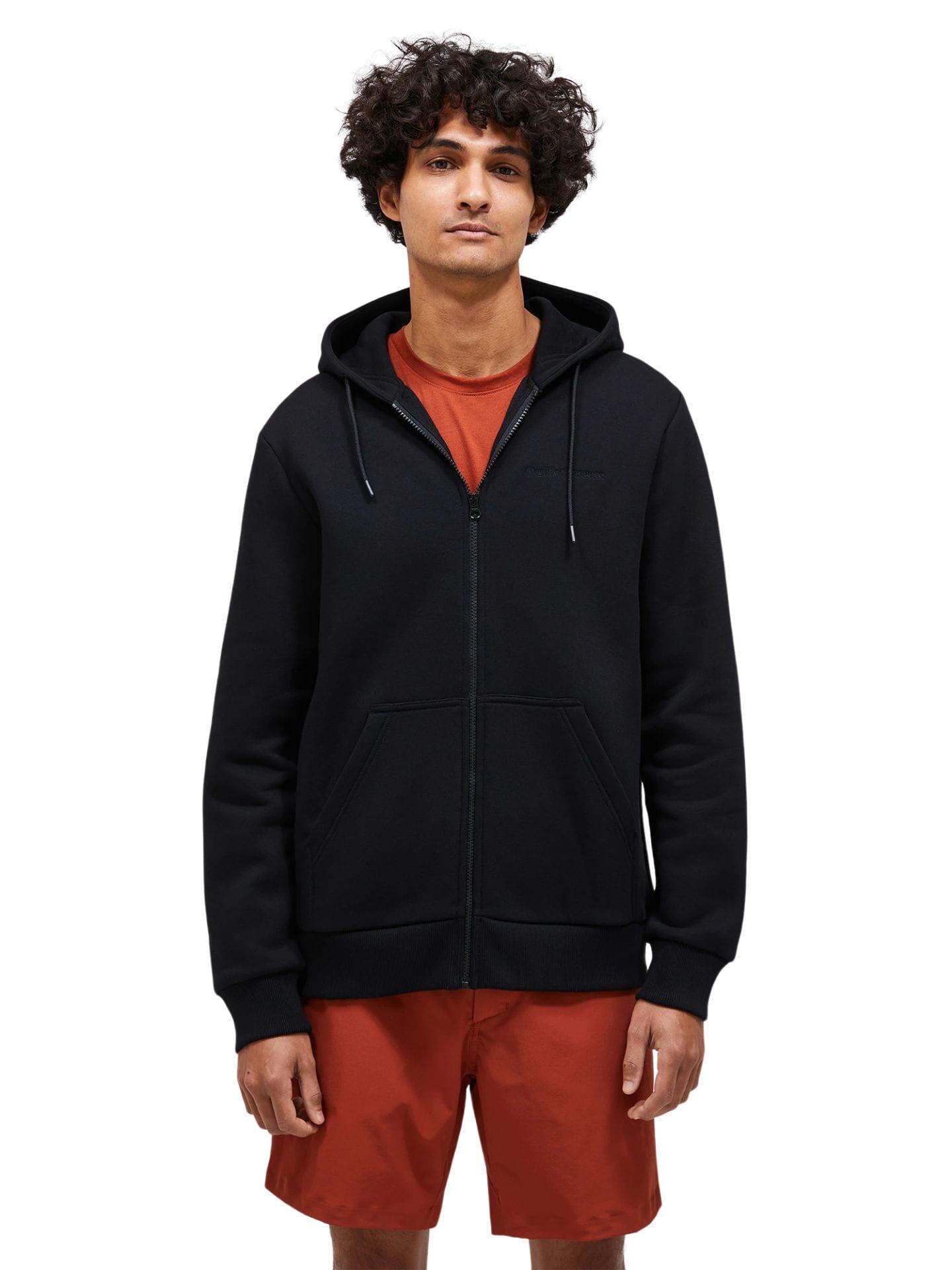 Bluza Peak Performance męska Original Small Logo Zip czarna - L