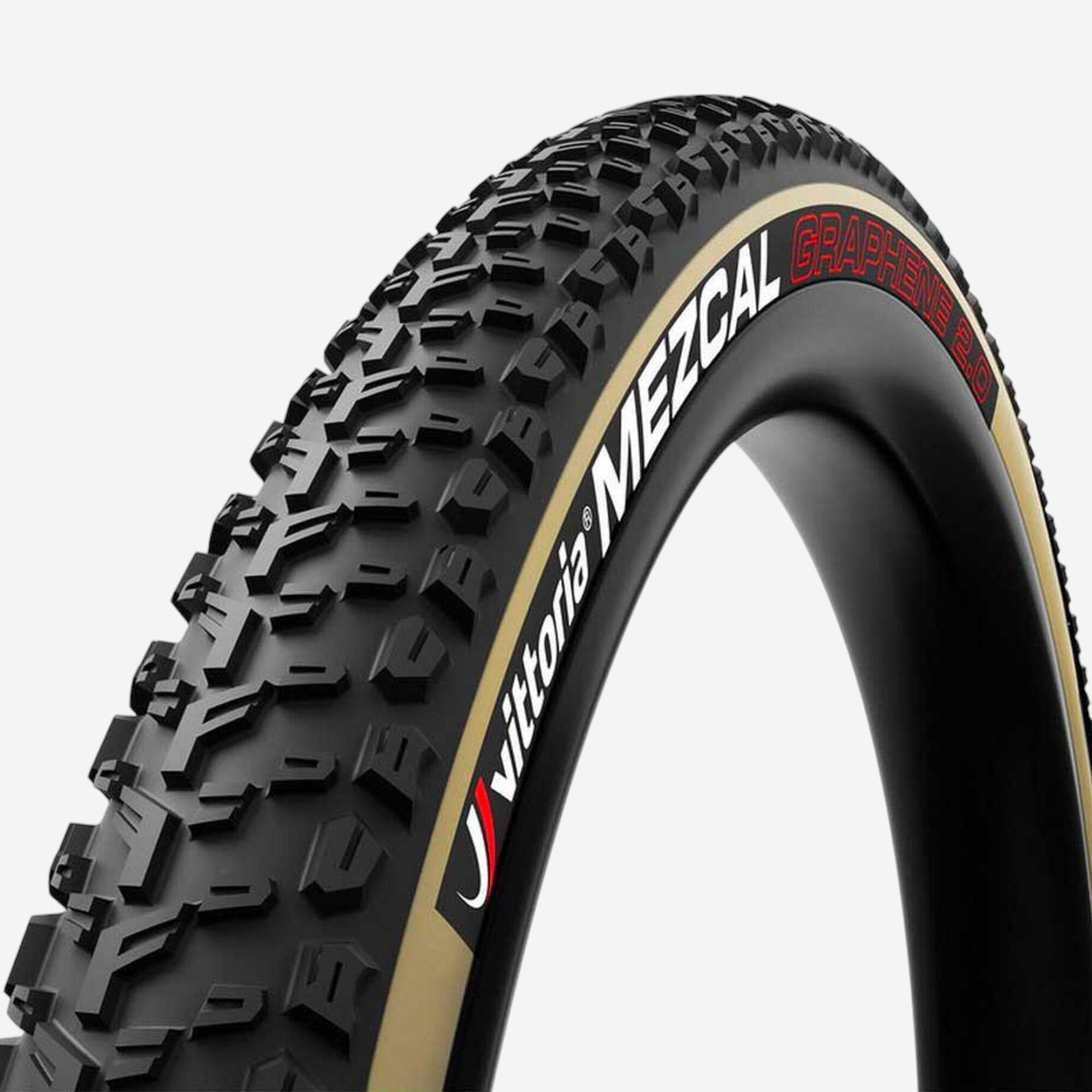 Opona do roweru MTB 29X2,25 Vittoria Mezcal TLR wzmocniona beżowe boki