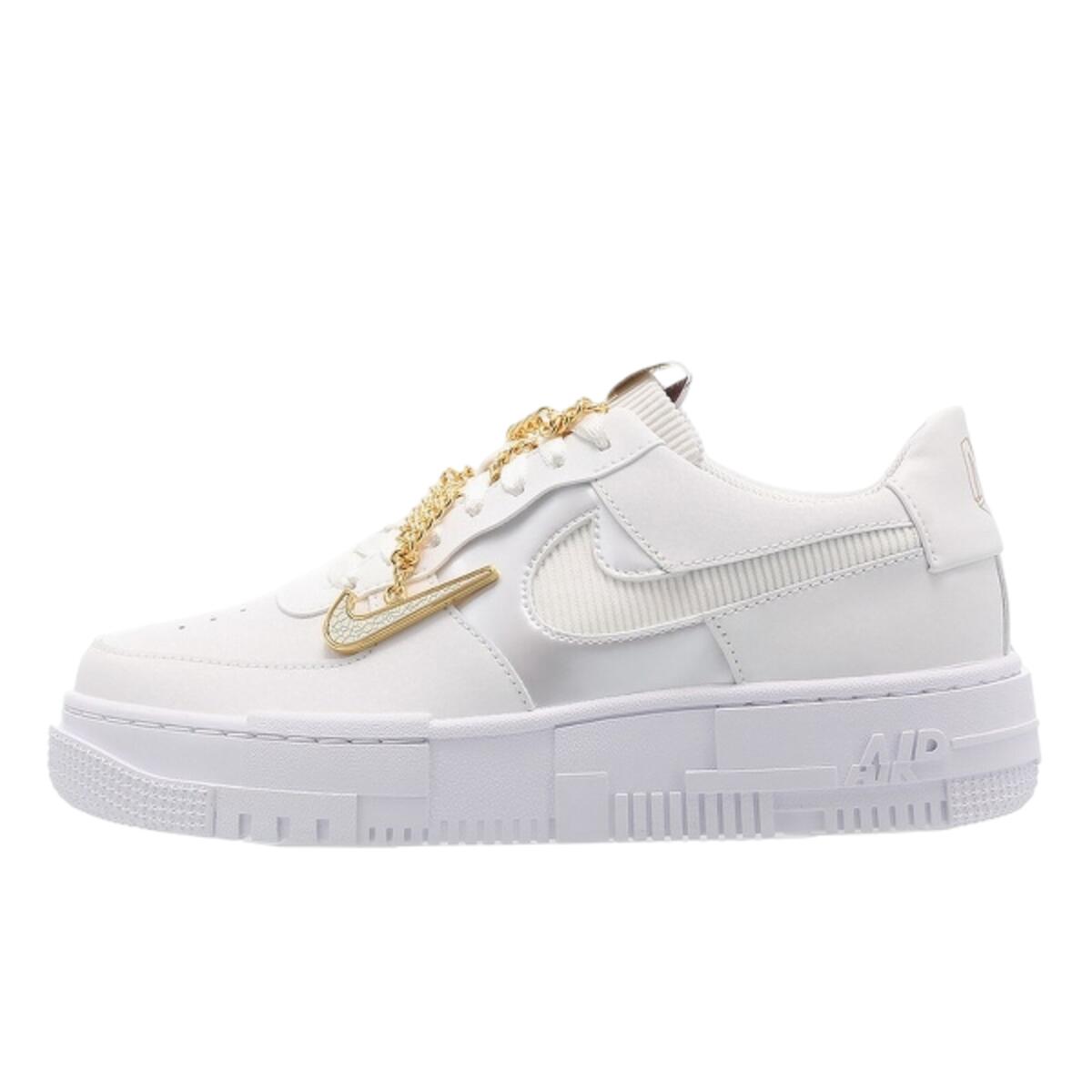 Buty do chodzenia dla dorosłych Air Force 1 Low Pixel Grey Gold Chain