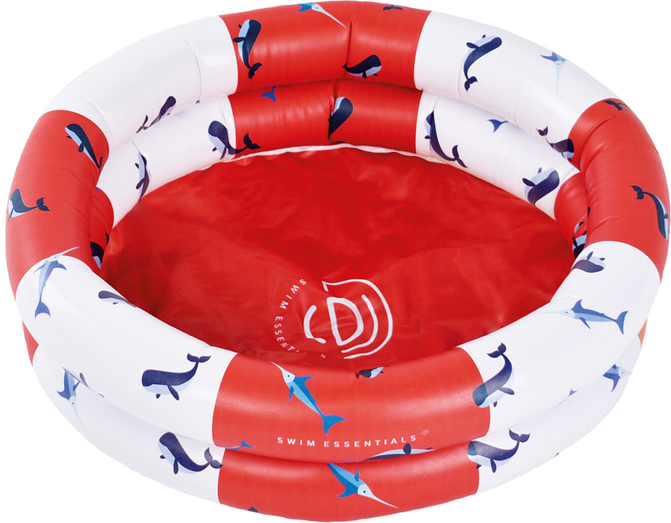 Basen dla niemowląt Swim Essentials - czerwono-białe paski - Ø 60 cm