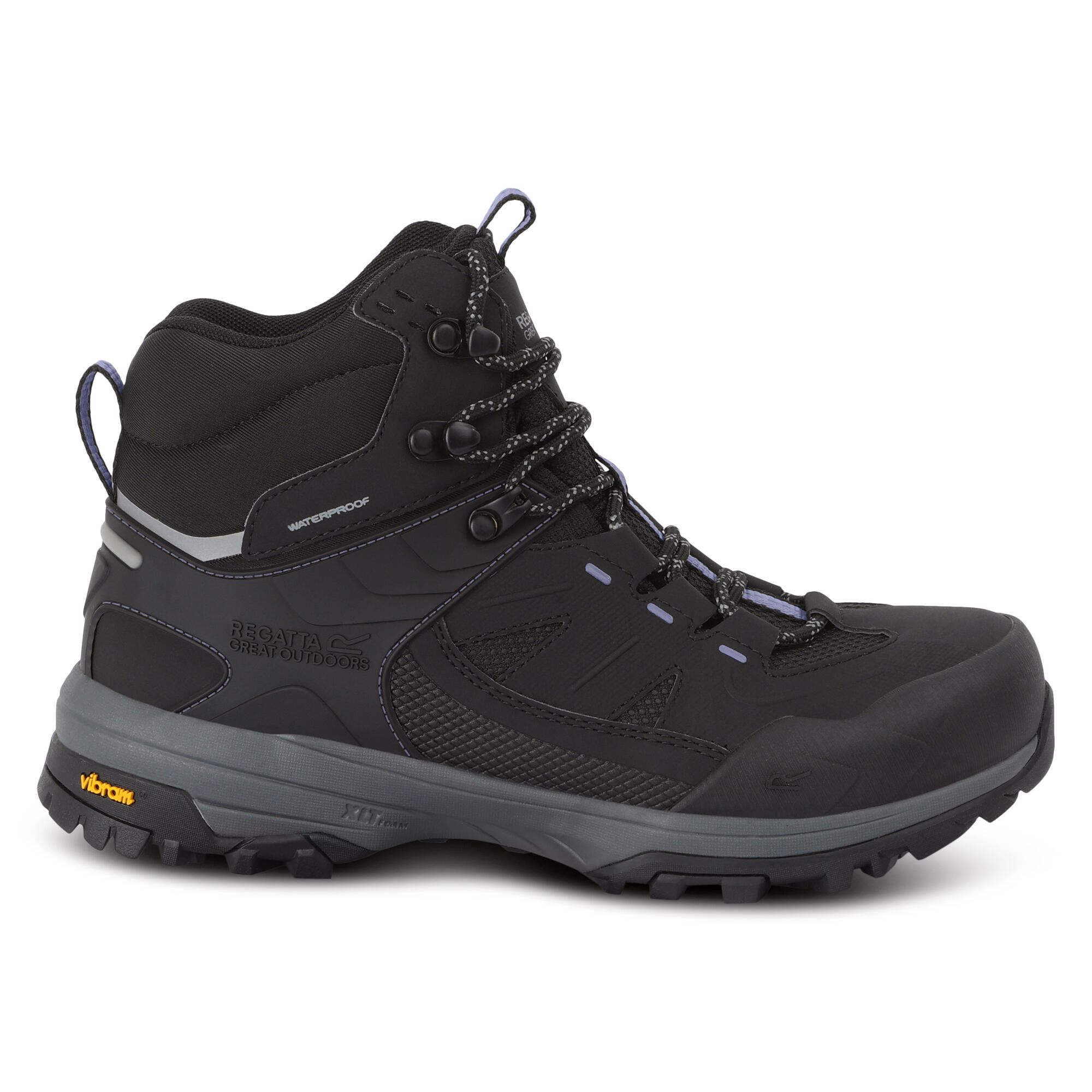 Buty damskie trekkingowe wysokie z membraną Regen Vibram