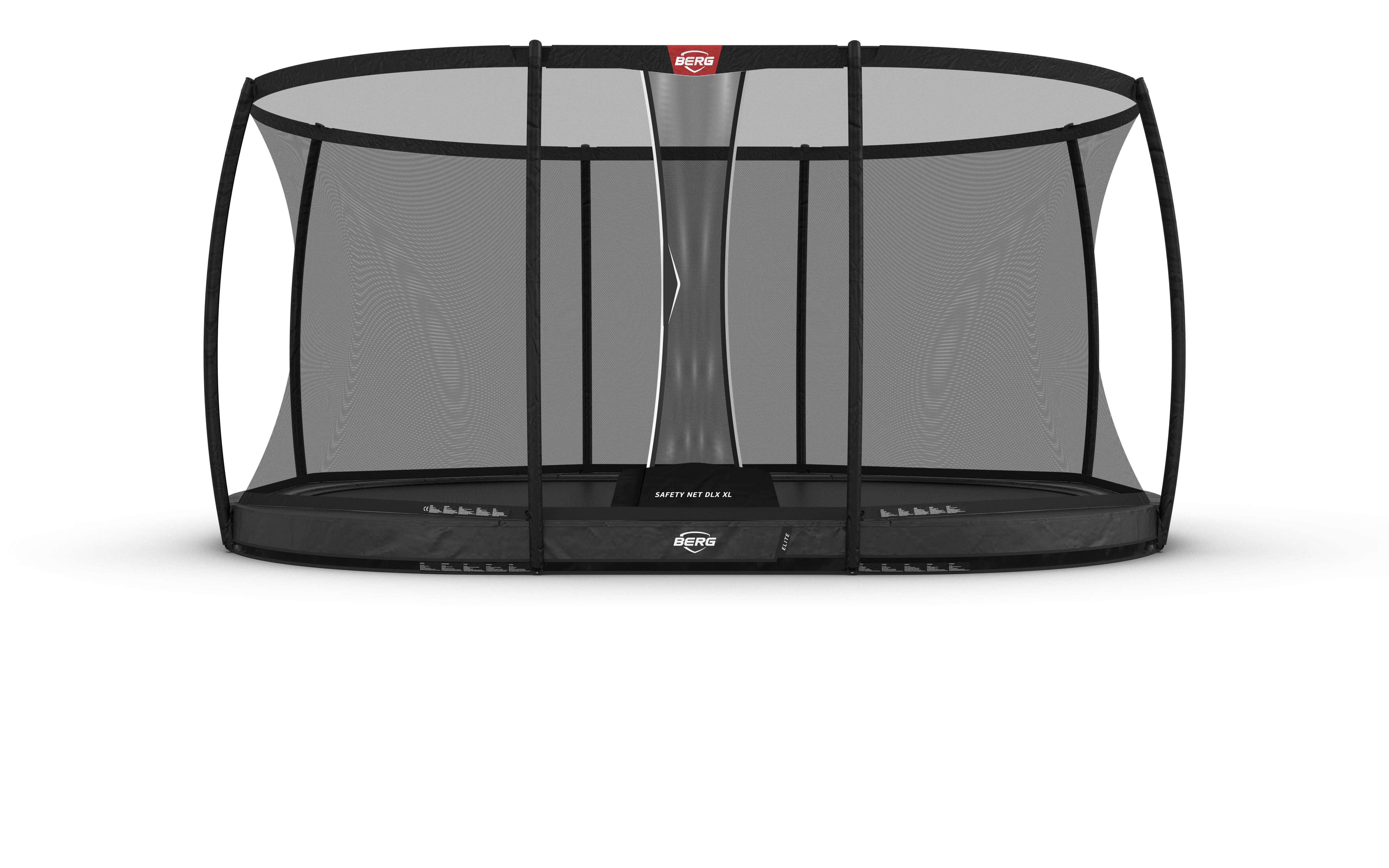 Trampolina Grand Elite InGround 520 + Siatka Bezp. DLX XL Szary
