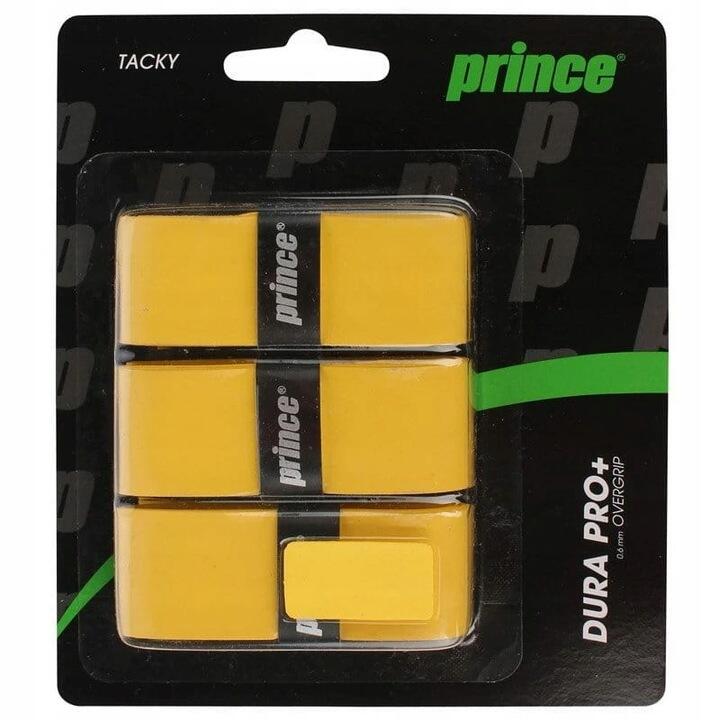 Owijka tenisowa wierzchnie żółte Prince Dura Pro+ - 3szt.
