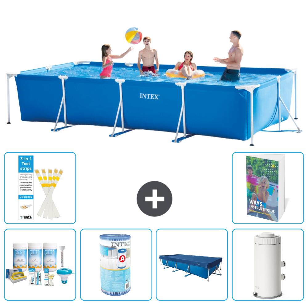 INTEX Basen ze stelażem Prostokątny - 450x220x84 cm - 7-częściowy S147