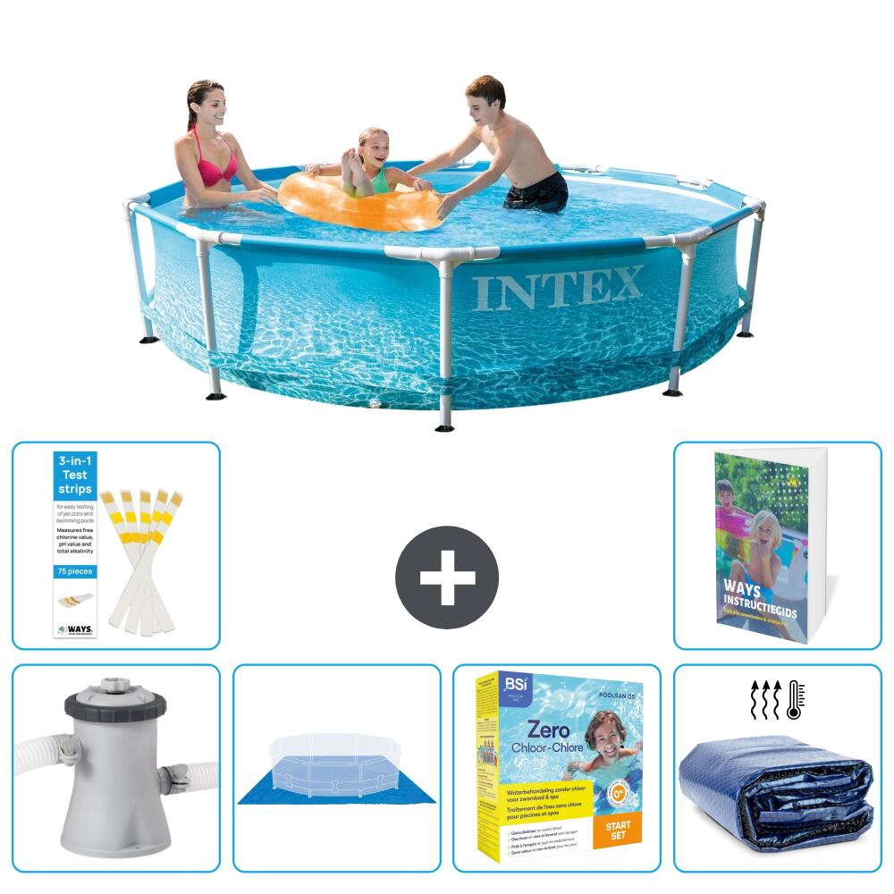 INTEX Basen ze stelażem Okrągły - 305x76 cm - 7-częściowy S245