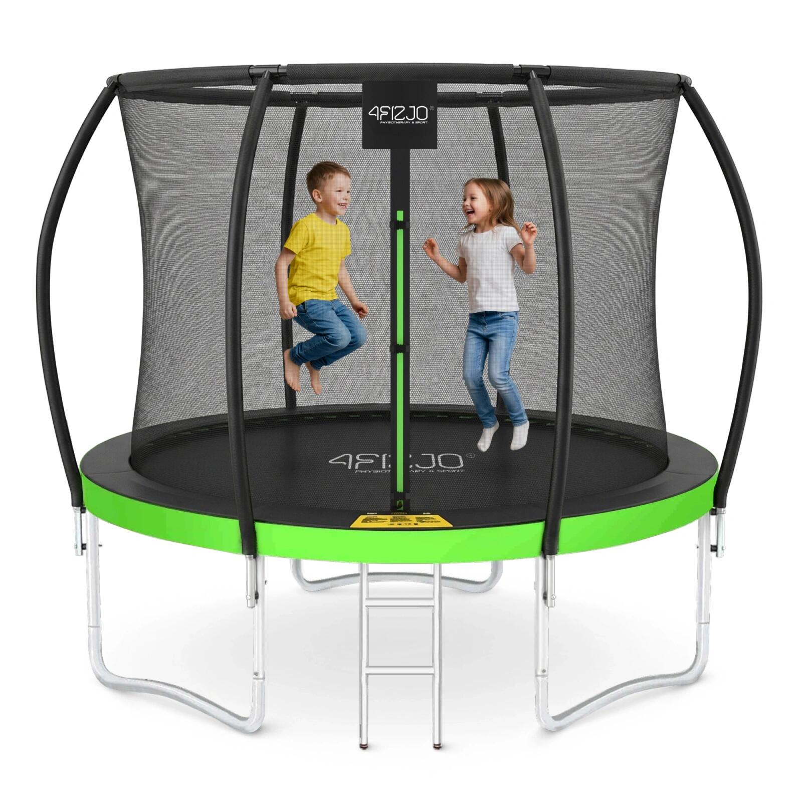 Trampolina ogrodowa dla dzieci 4FIZJO PRO z siatką ochronną 252cm 8FT