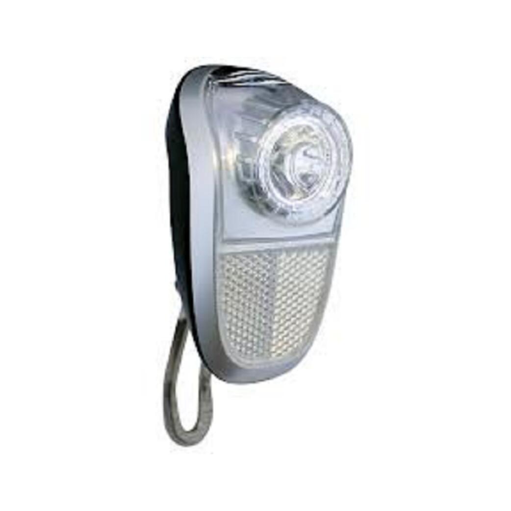 Union lampa przednia LED do dynamo piasty srebrno-czarna
