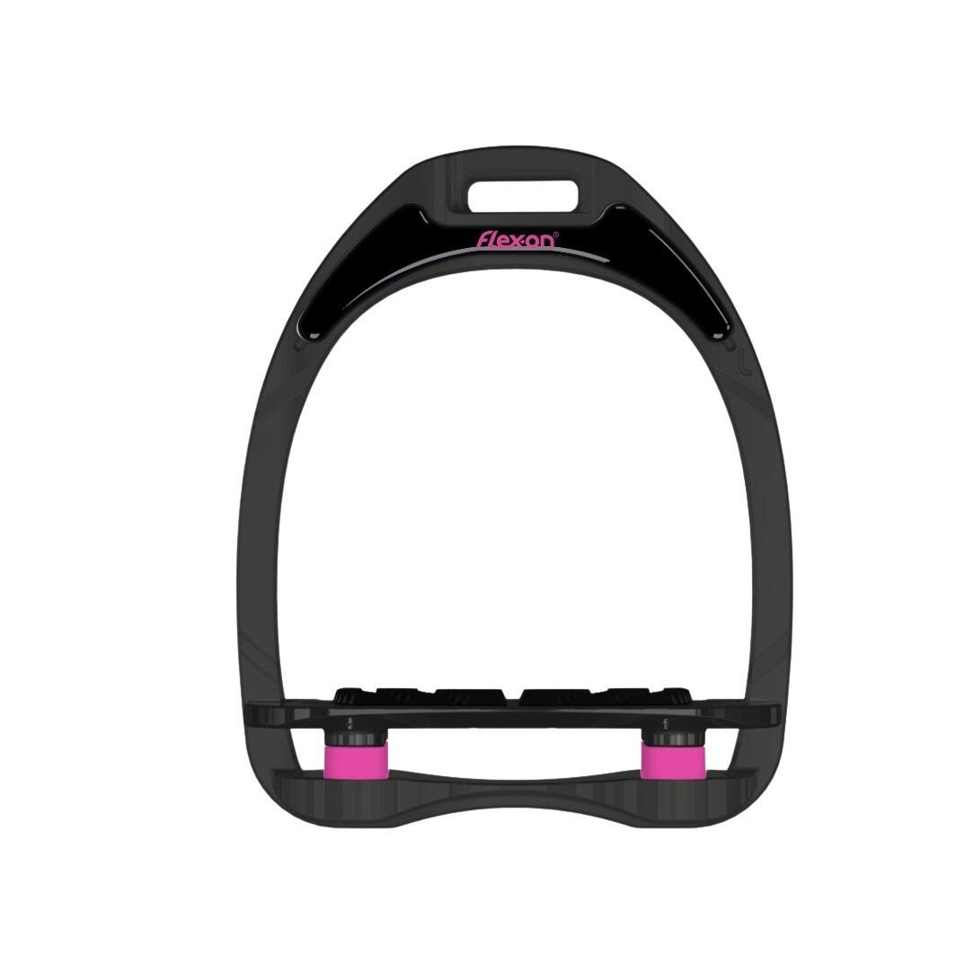 Siodła aluminiowe Plat Grip Czarny/Czarny/Różowy Flex-On