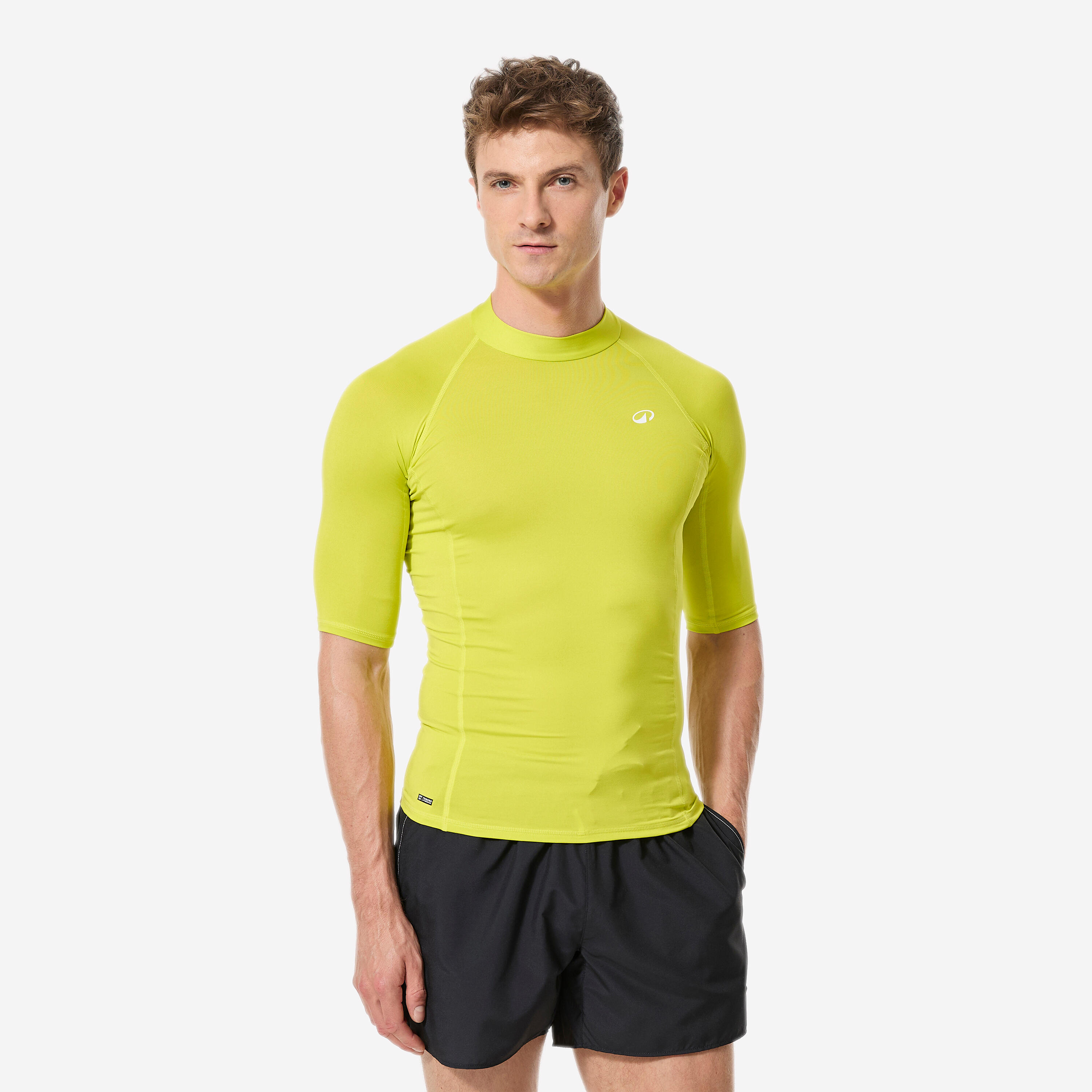 Top UV surfingowy męski Decathlon 100 krótki rękaw