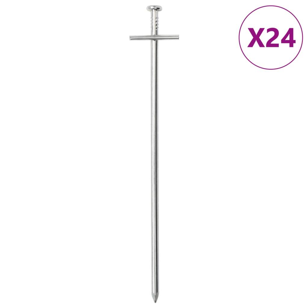 VidaXL Kołki do namiotu 24 szt. 6 mm 23 cm stal ocynkowana