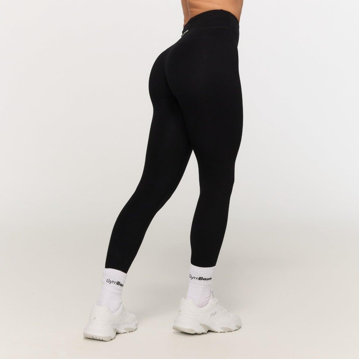 Legginsy damskie fitness z wysokim stanem czarne Fierce