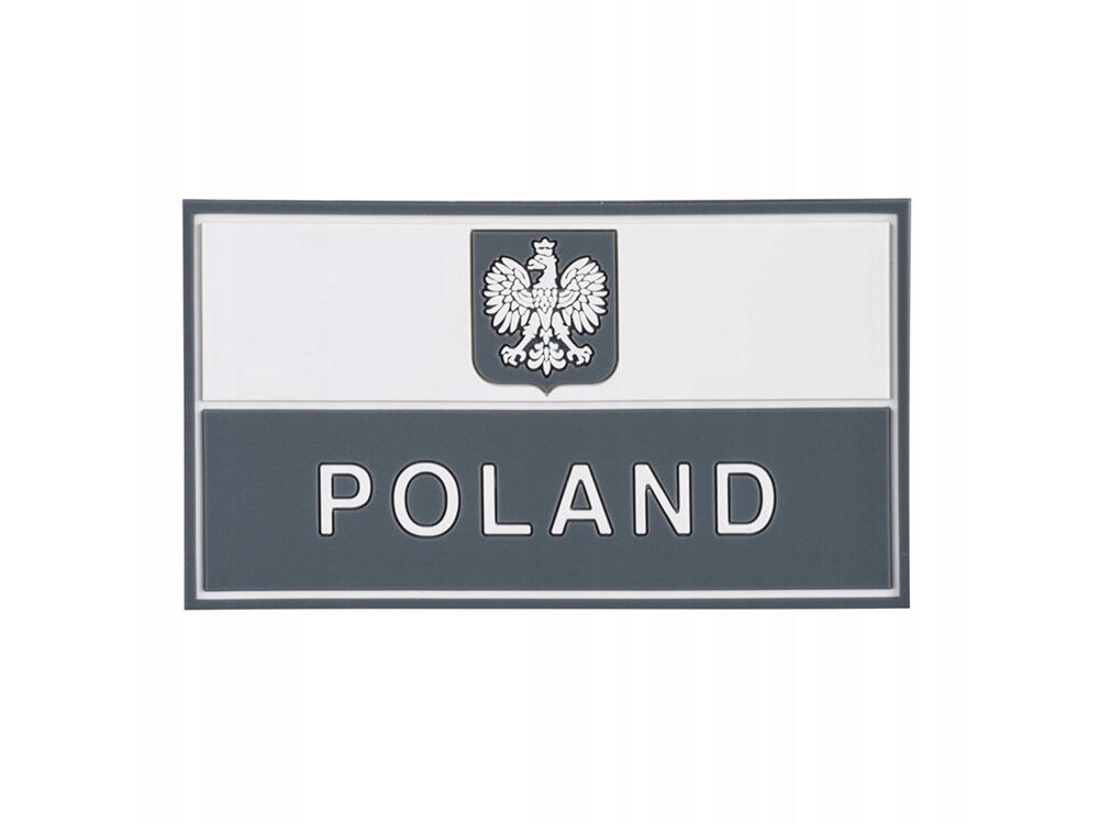 Emblemat patch flaga Polski z godłem