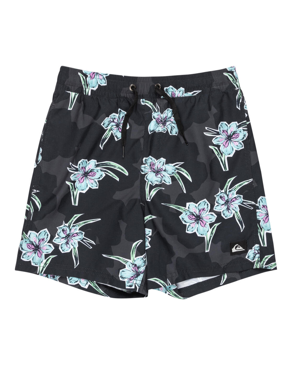 Spodenki boardshort EVERYDAY STRAIGHT VOLLEY 14 Czarny Chłopcy